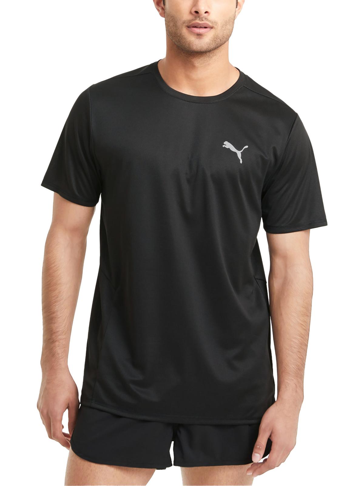 Shop Puma Mens Reflective Polyester Shirts & Tops In Black