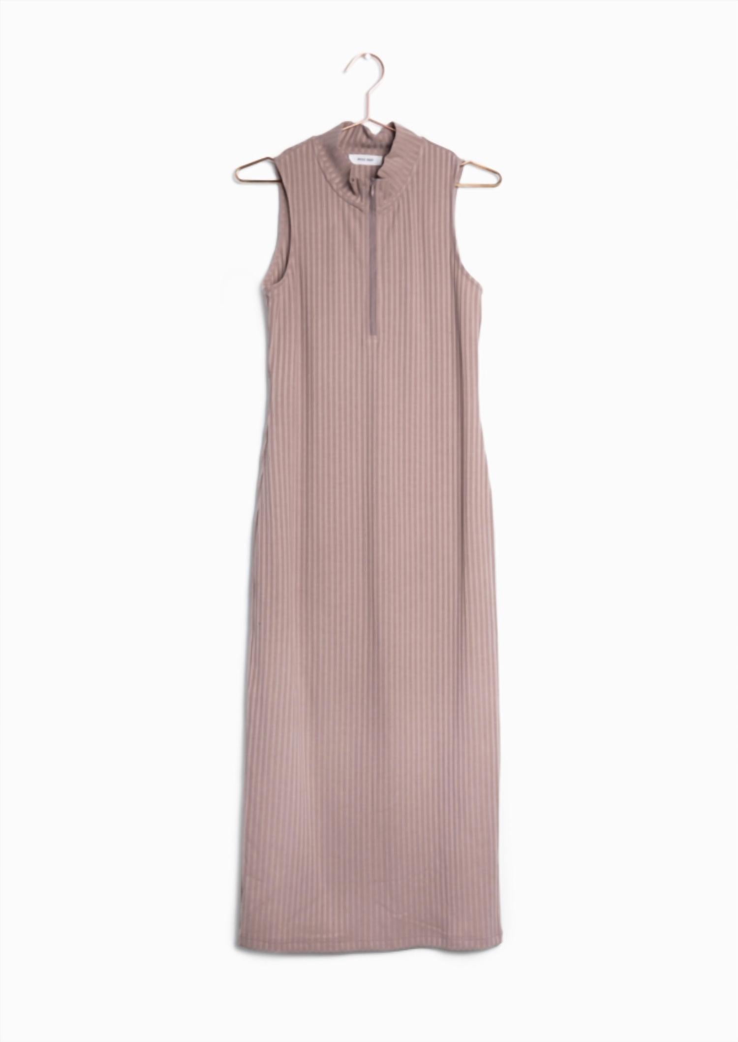 Shop Mod Ref The Vara Dress In Dusty Blush In Beige