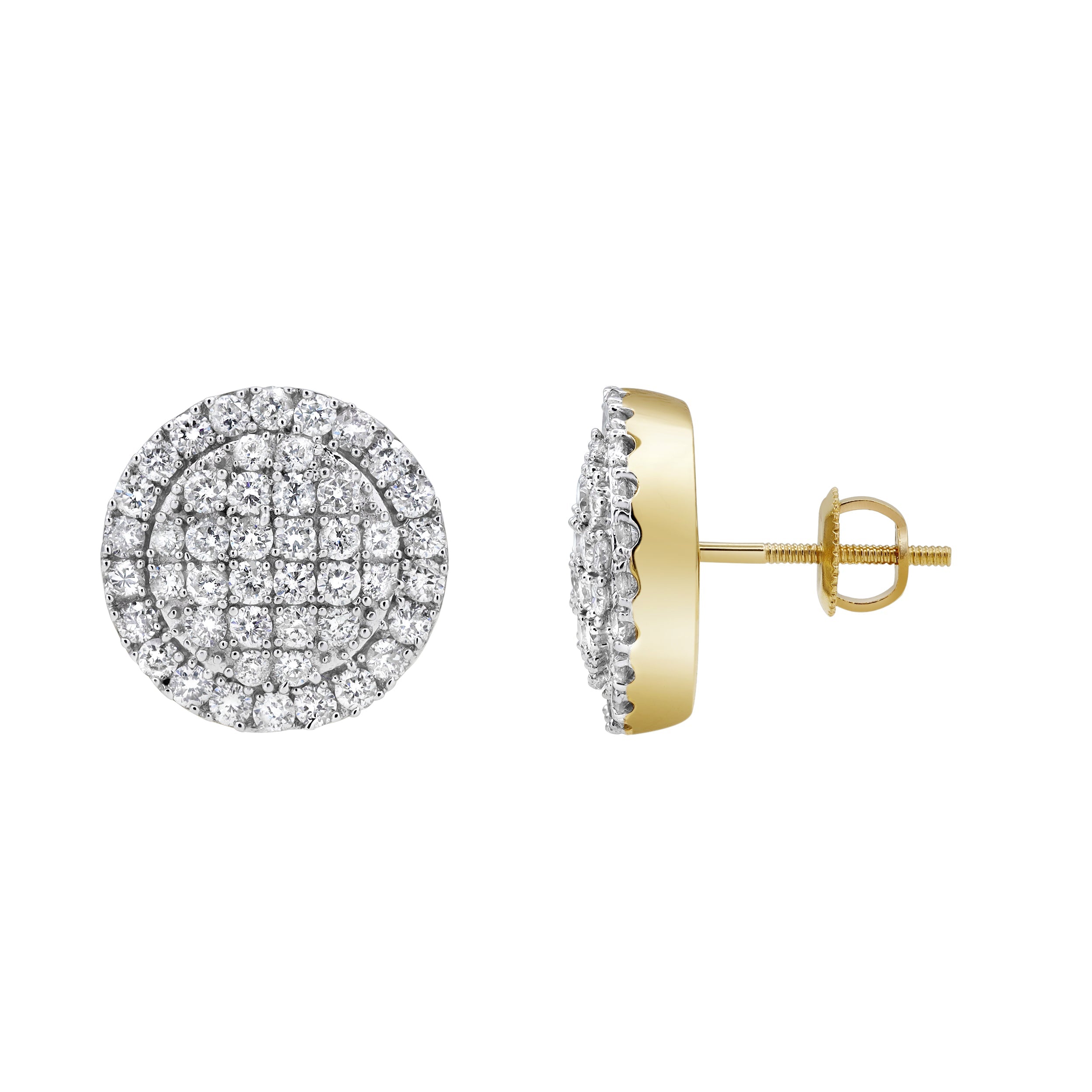 Dulce Desire 14K Yellow Gold Diamond Stud Earrings - 1.49ct.