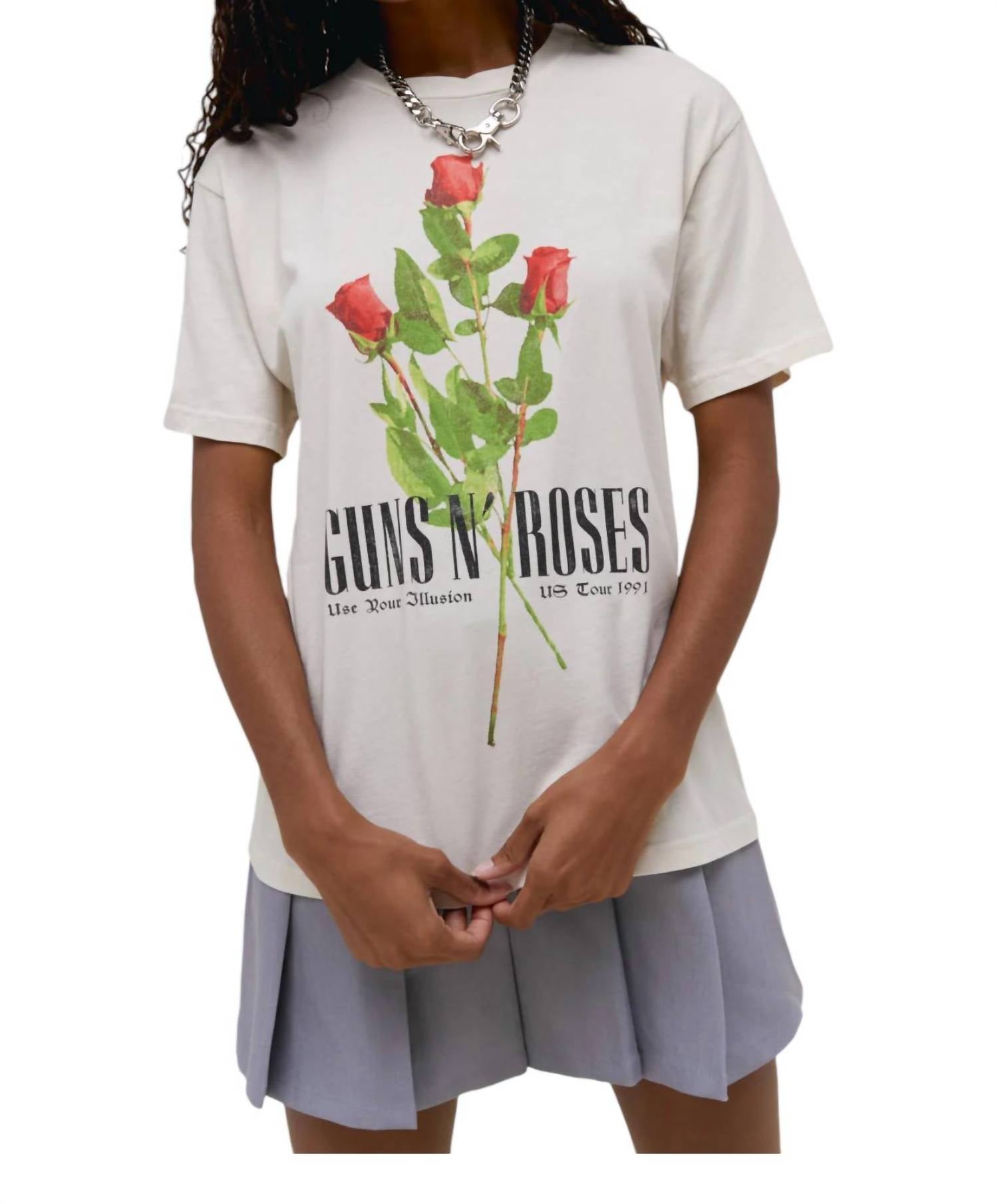 Daydreamer Guns N Roses Use Your Illusion Weekend Tee In Dirty White