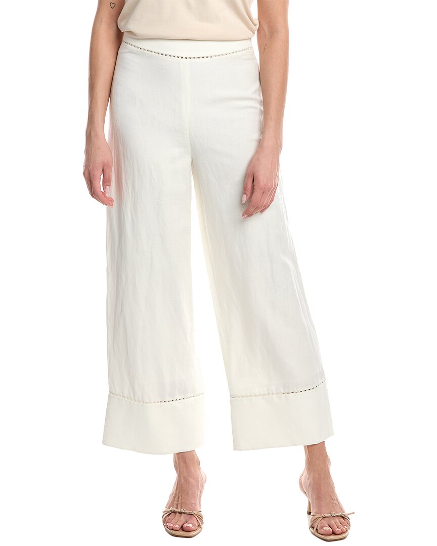 Simkhai Colley Cropped Straight Leg Linen-blend Pant