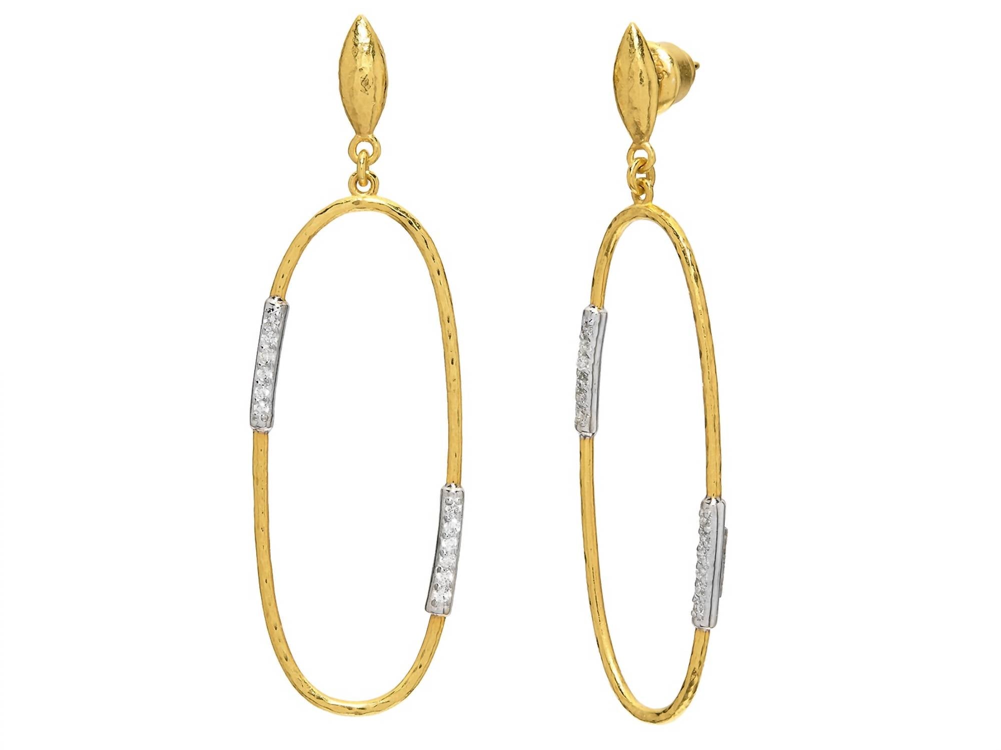 Shop Gurhan Geo Hoop Drop Earrings In Gold