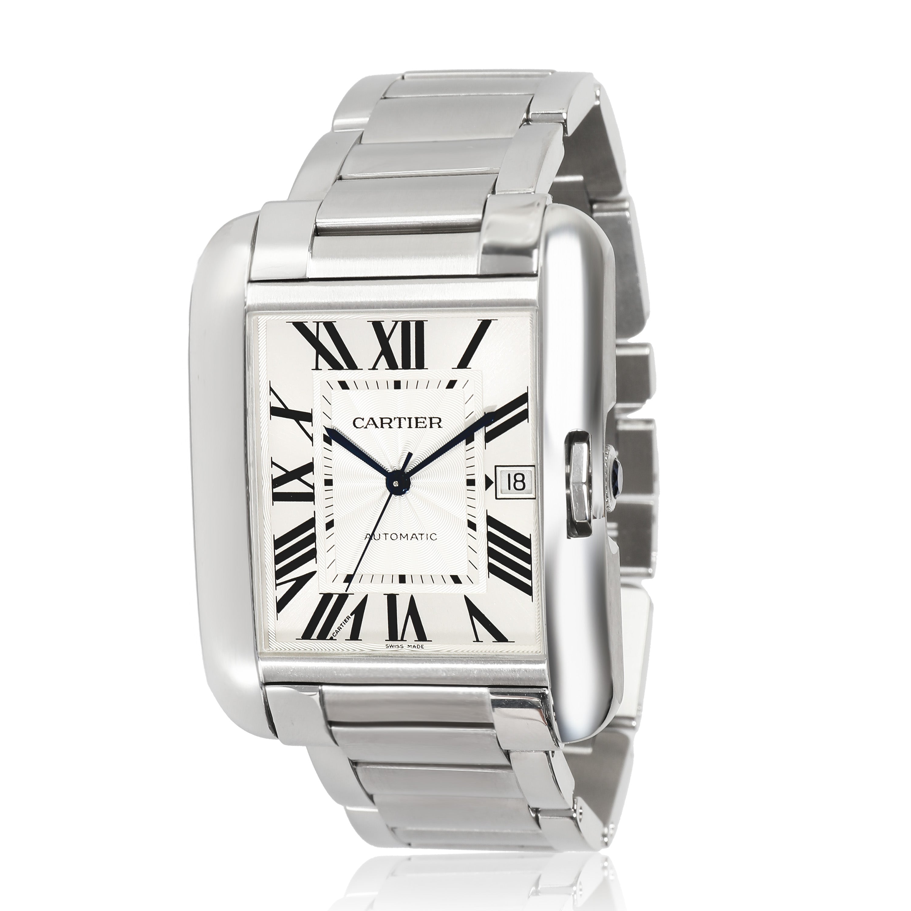 image of Cartier Tank Anglaise W5310008 Men's Watch in  Stainless Steel