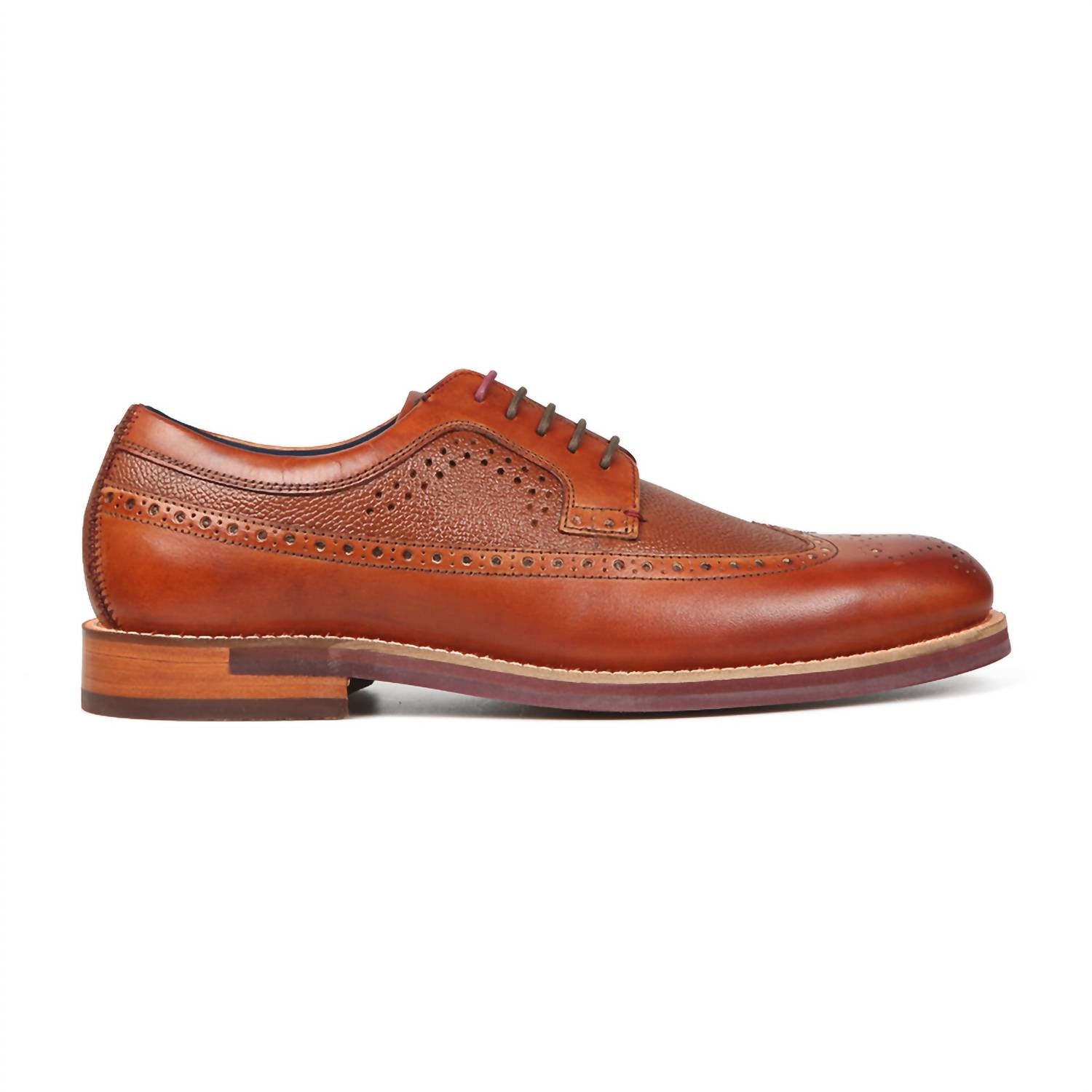 Shop Ted Baker Men's Deelani Leather Brogues In Tan In Brown