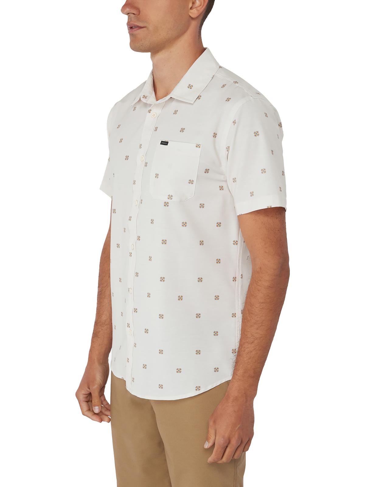 Shop O'neill Mens Polo Collared Button-down Shirt In White