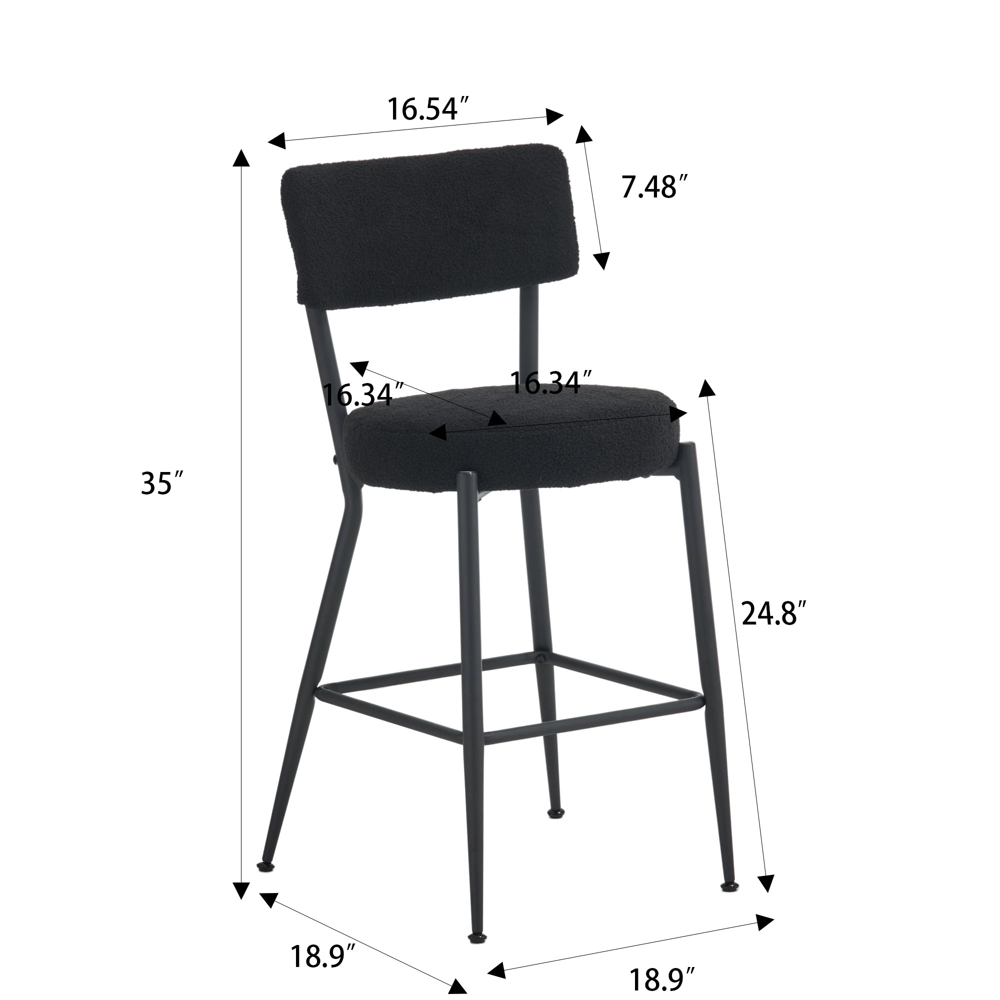 Streamdale Teddy Fabric Bar Stools: Comfort, Style, and Durability