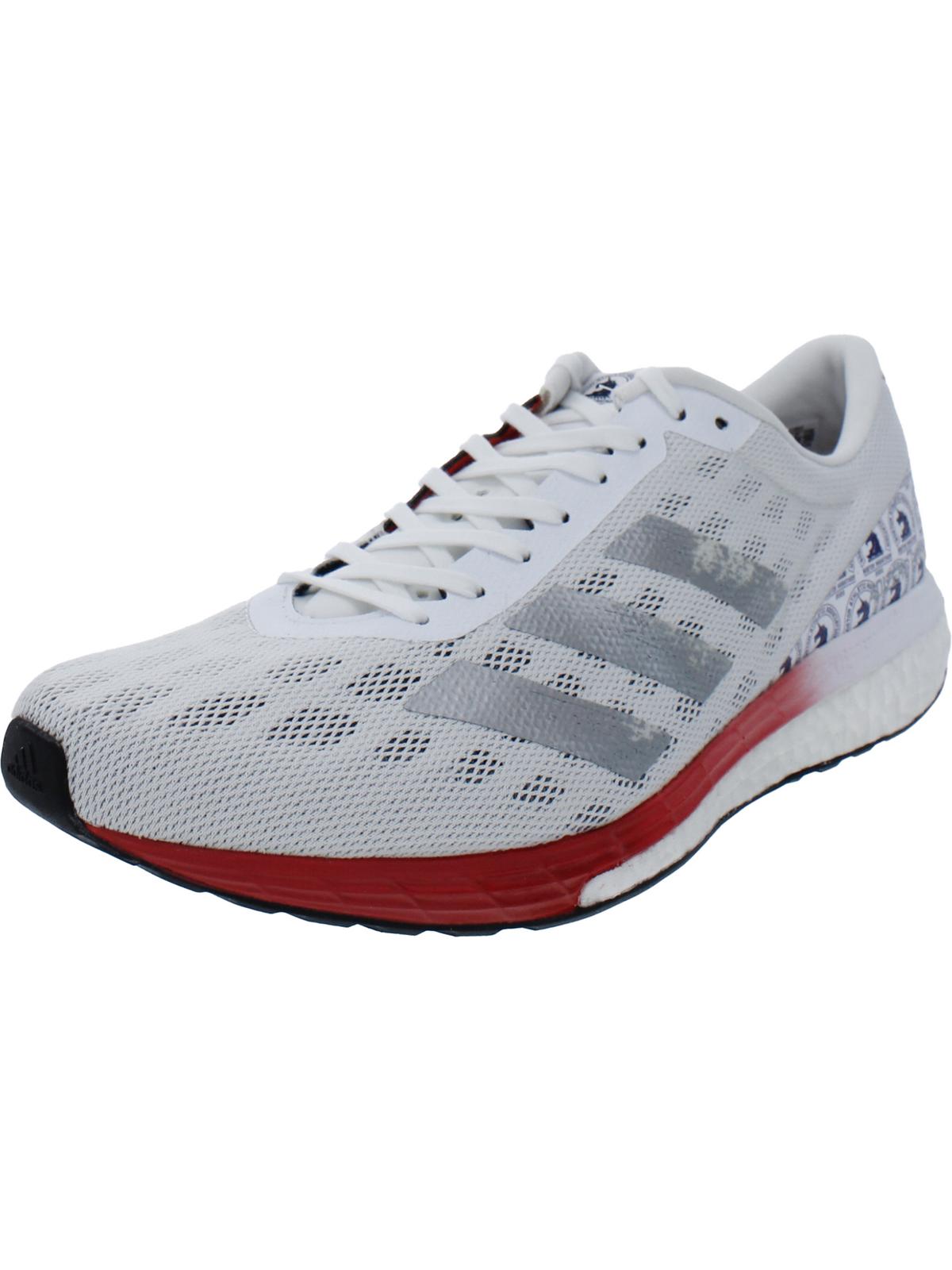 Adidas Originals Adizero Boston 9 Mens Lace Up Trainers Running Shoes In Gray