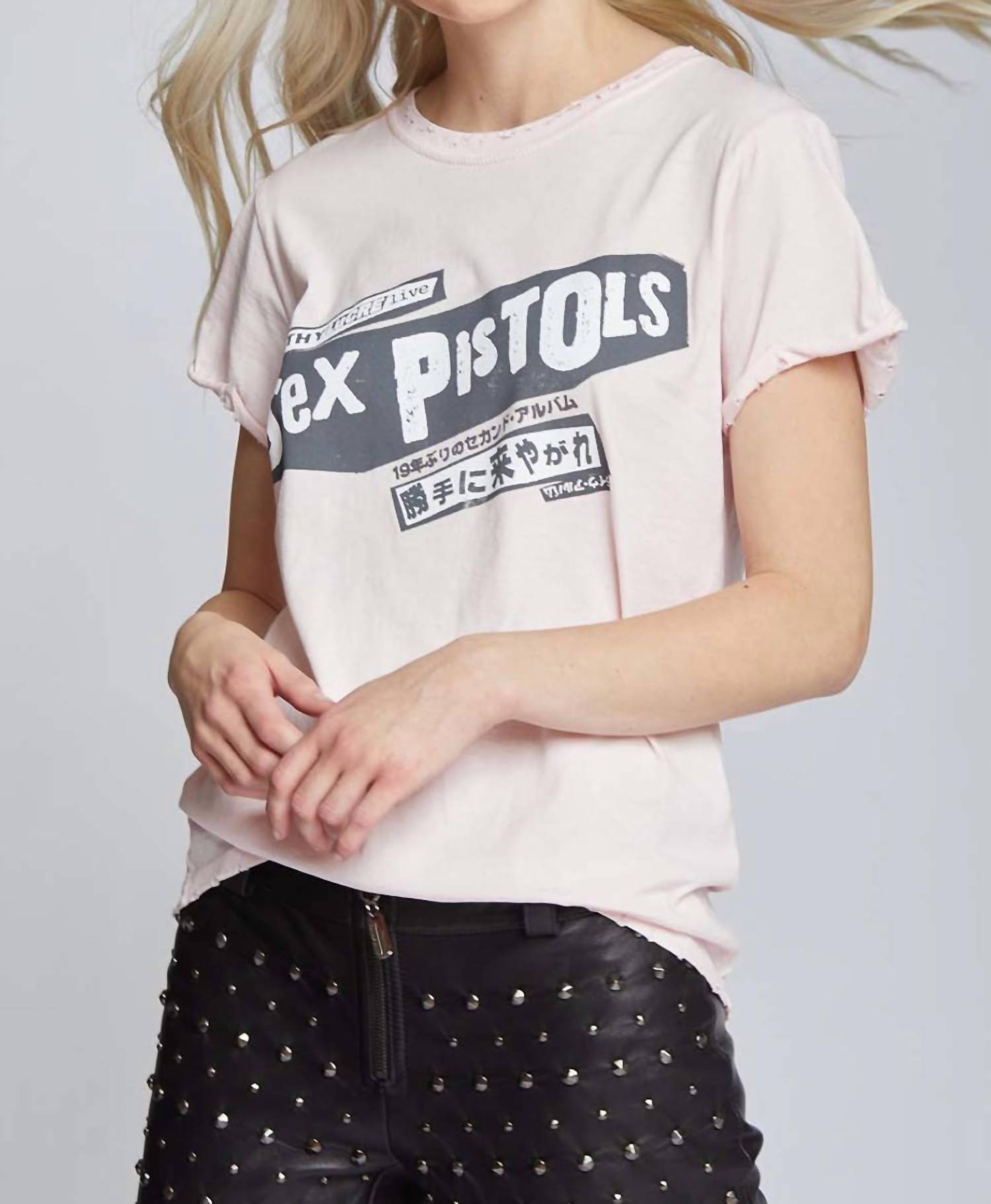 Shop Recycled Karma Sex Pistols Filthy Lucre Live Tee In Petal In Beige