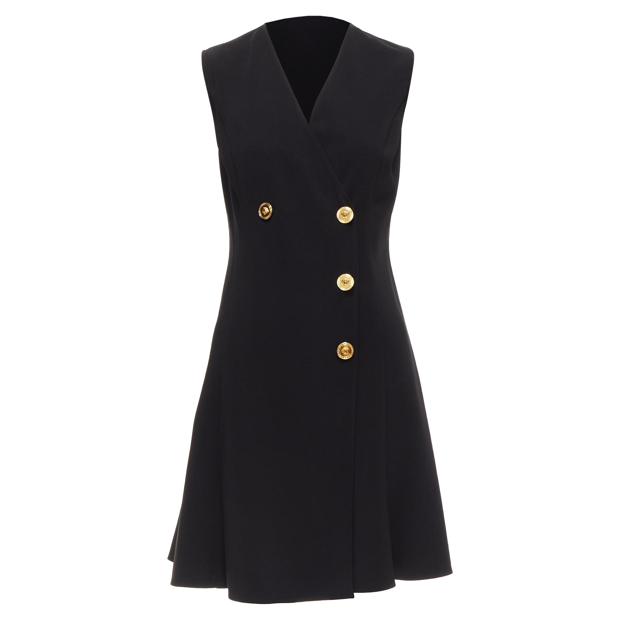 image of Versace Medusa Buttons Barocco Double Breasted Dress