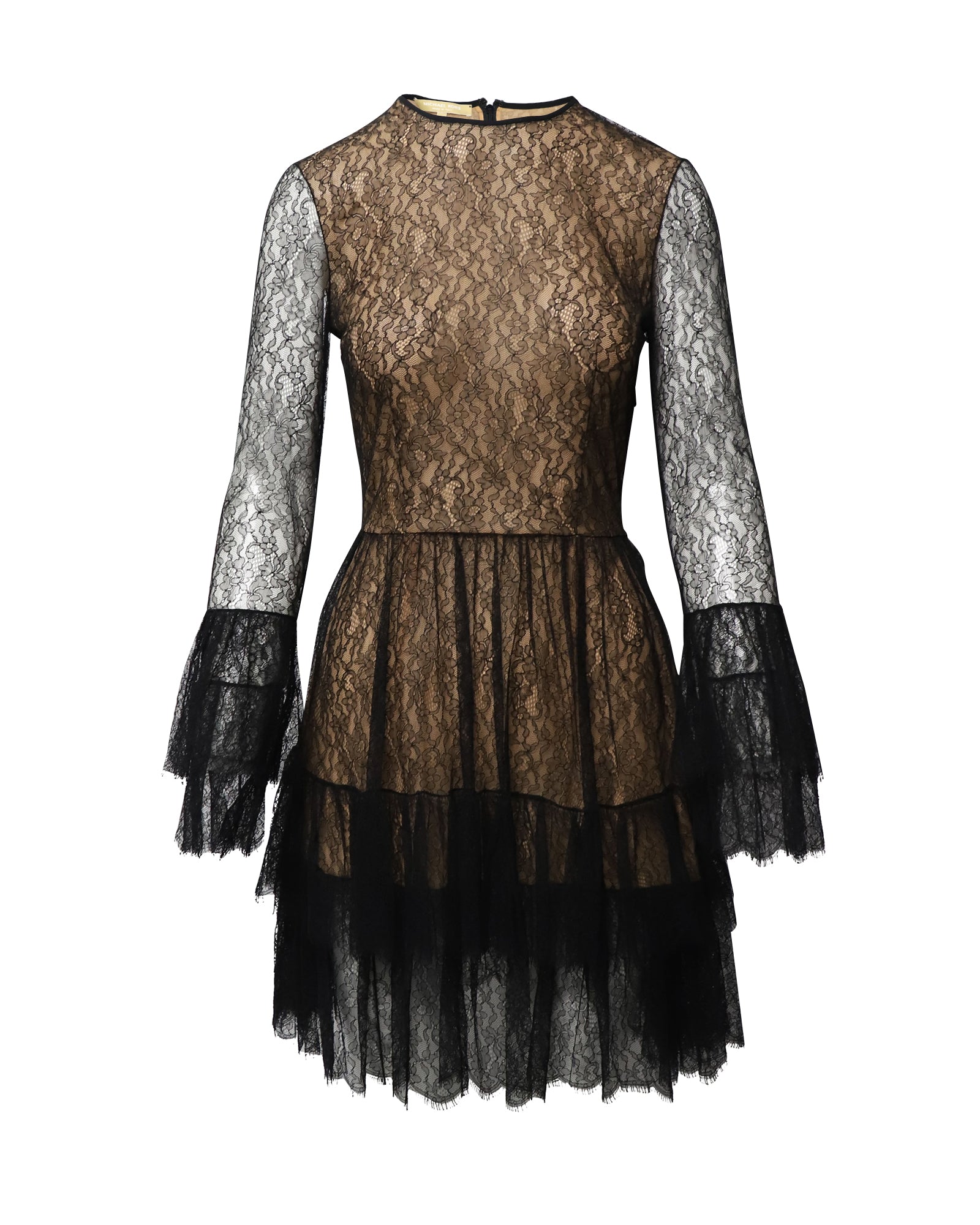 image of Michael Kors Lace Dress in Black Rayon