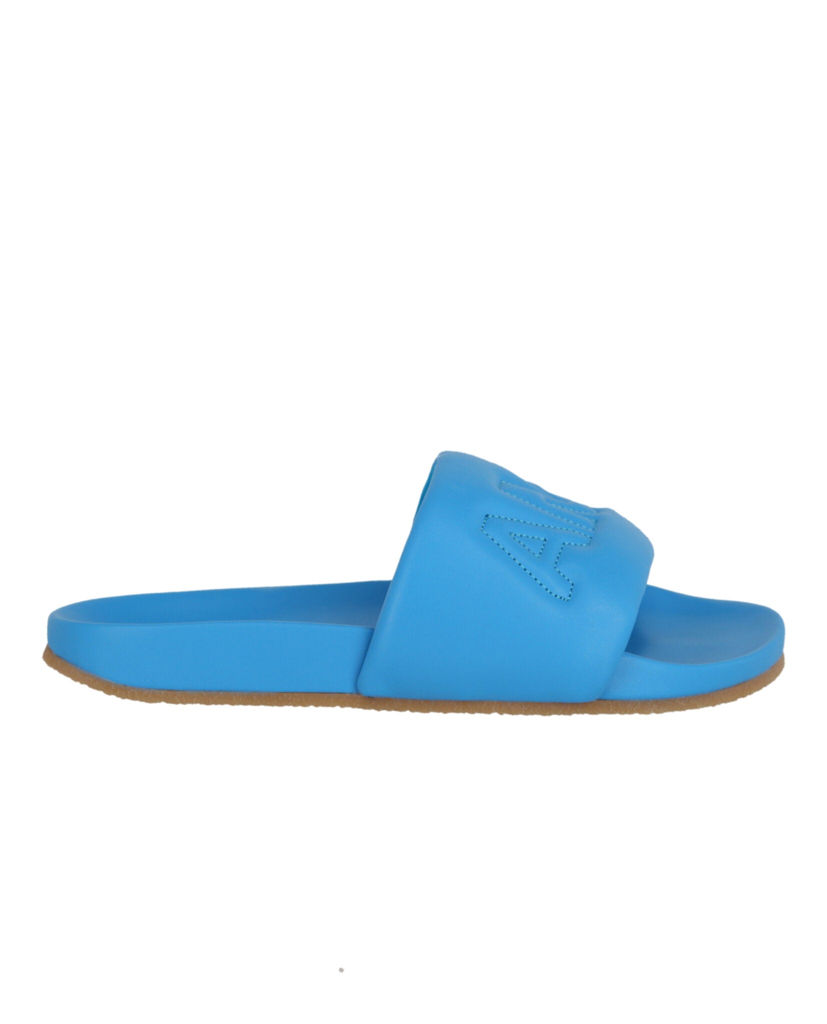 Ambush Quilted Lettering Logo Sliders In Blue
