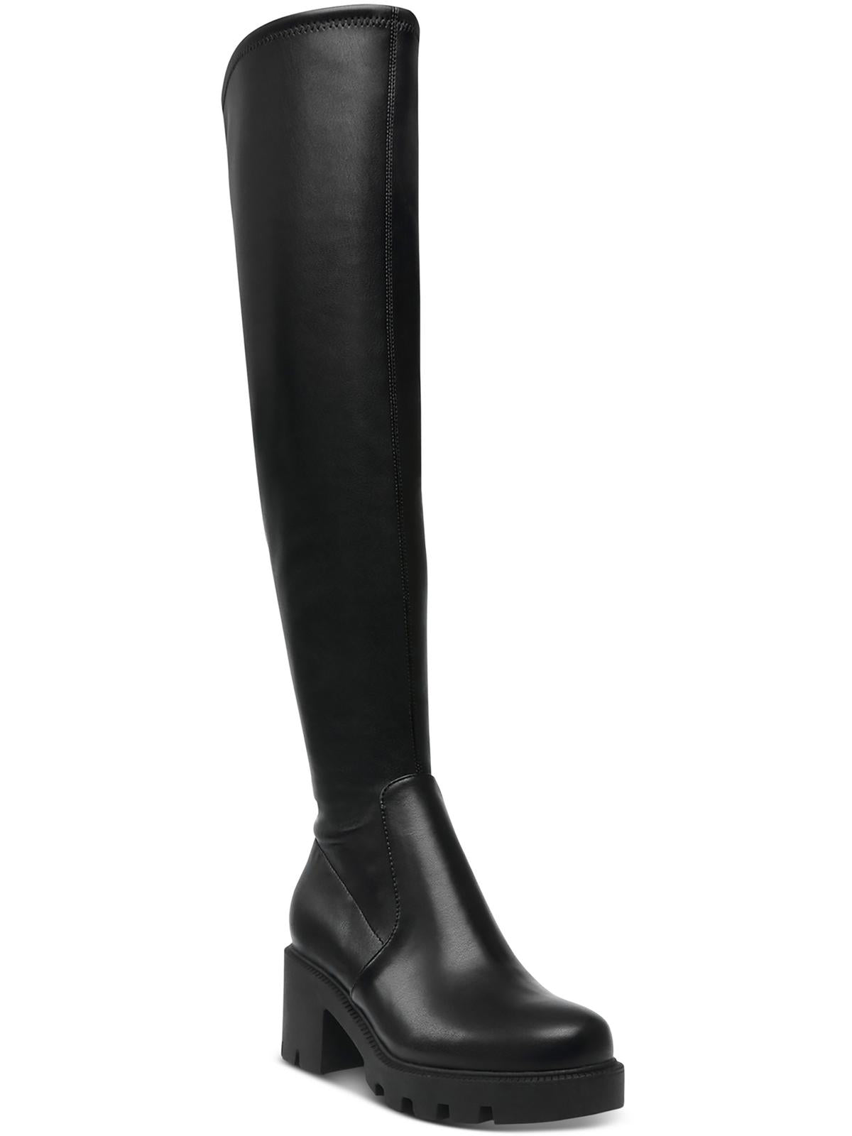 Shop Dolce Vita Nitro Womens Faux Leather Tall Over-the-knee Boots In Black