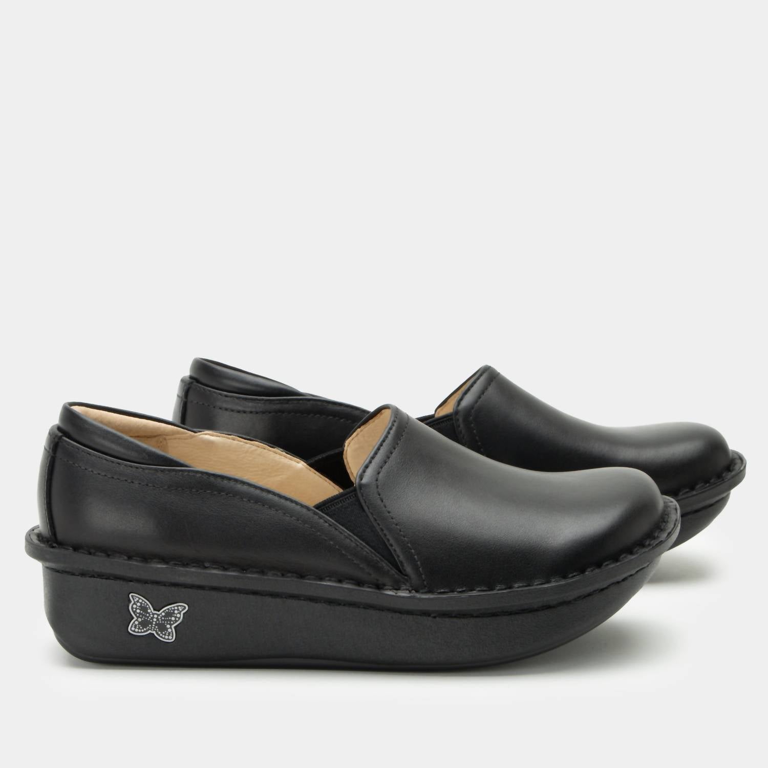 Shop Alegria Women's Professional Debra Shoes - Medium Width In Black Nappa Leather