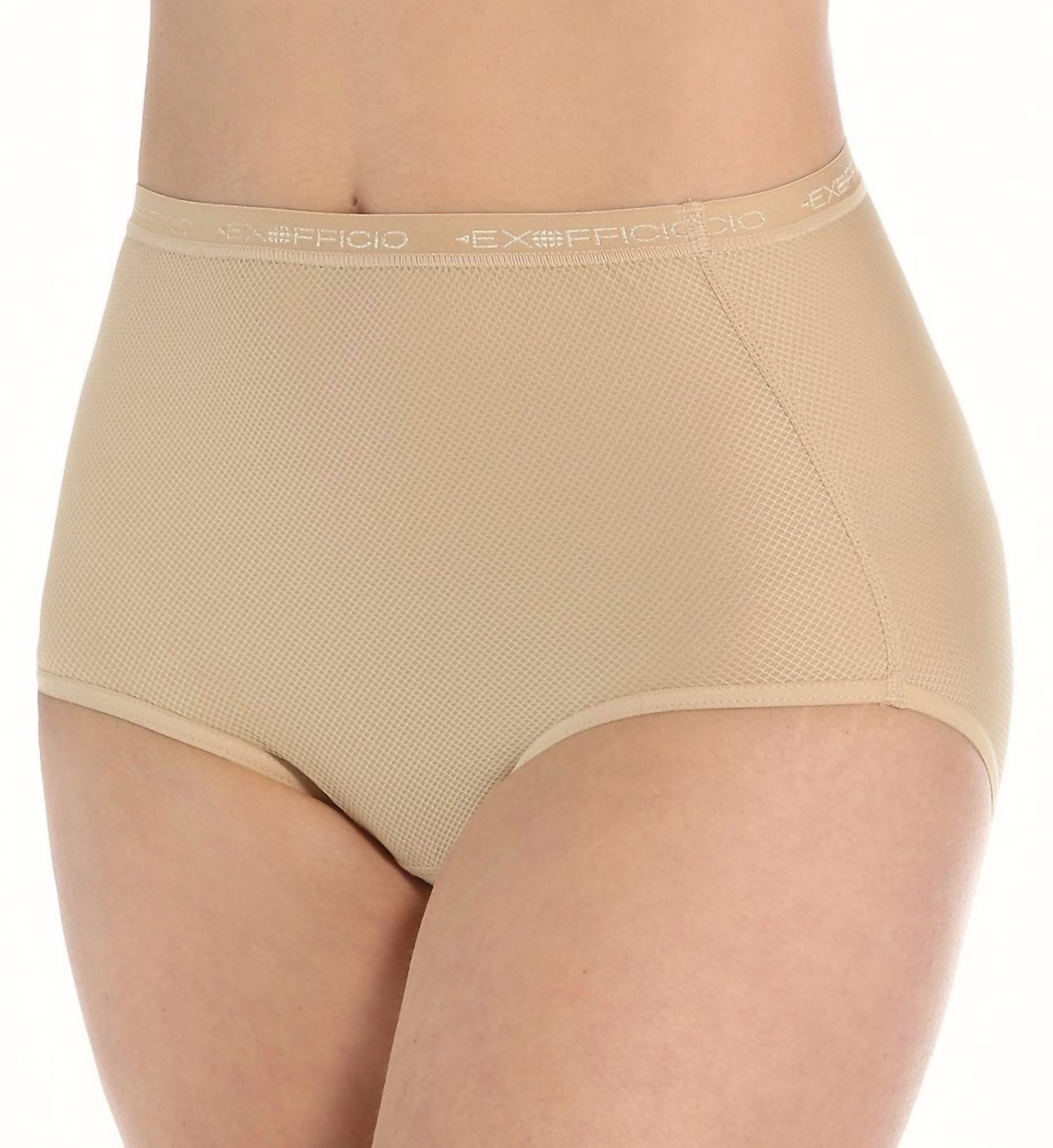 Exofficio Give-n-go Full Cut Brief Panty In Nude In Brown