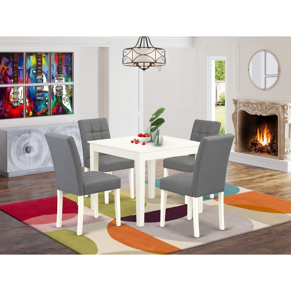 East West Furniture 5 Piece Dining Table Set Contain A Dining Table