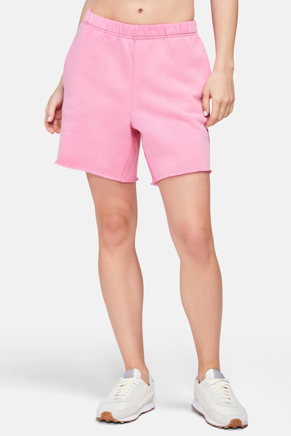 Shop Wildfox Shane Sweat Shorts In Wildflower In Pink