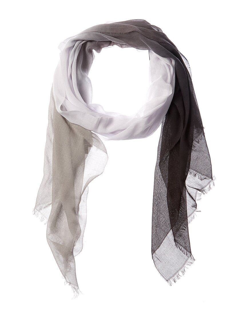 Shop Bruno Magli Ombre Cashmere-blend Scarf In Black