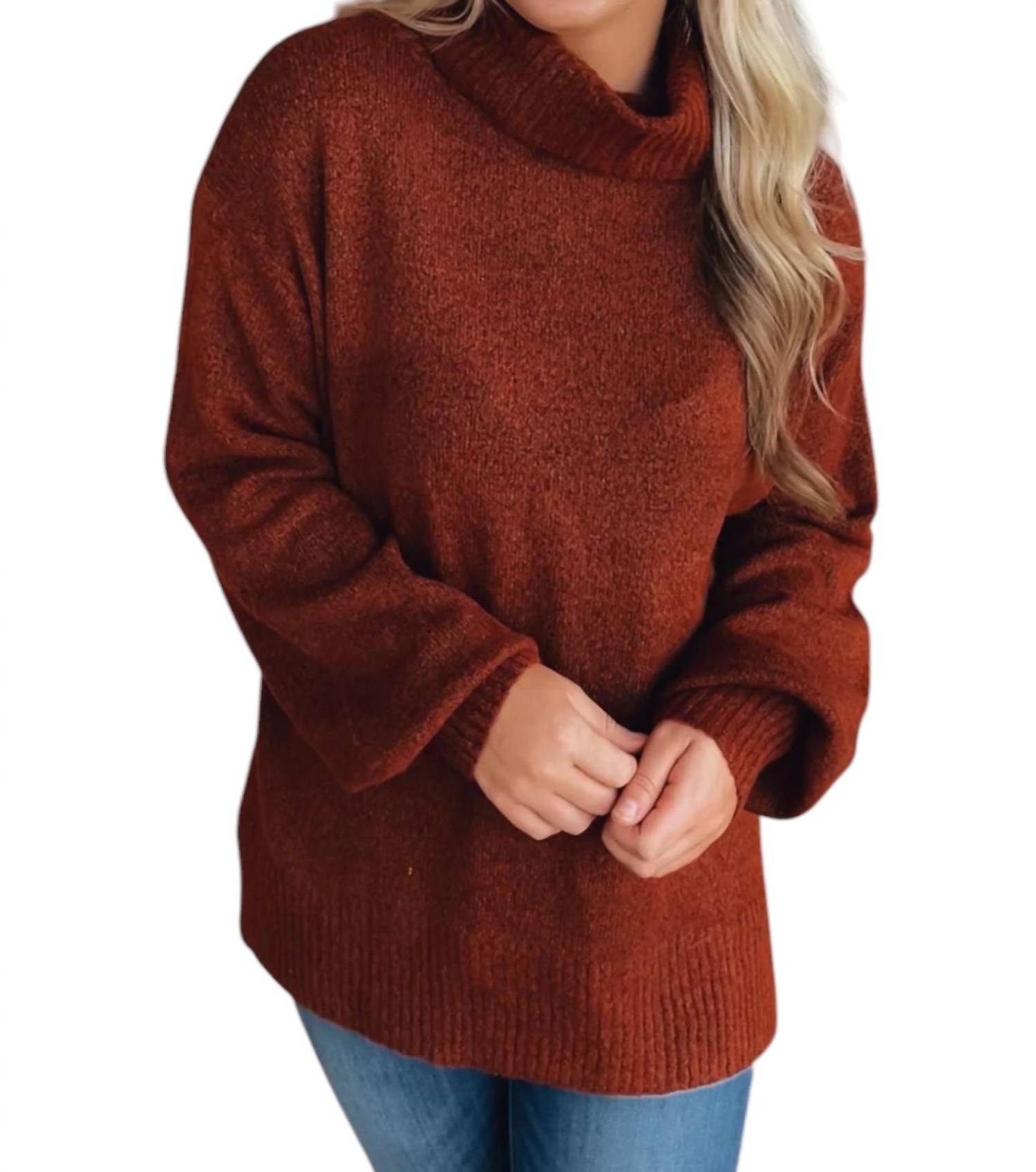 Staccato Words And Comfort Sweater Top In Earth/brown In Multi