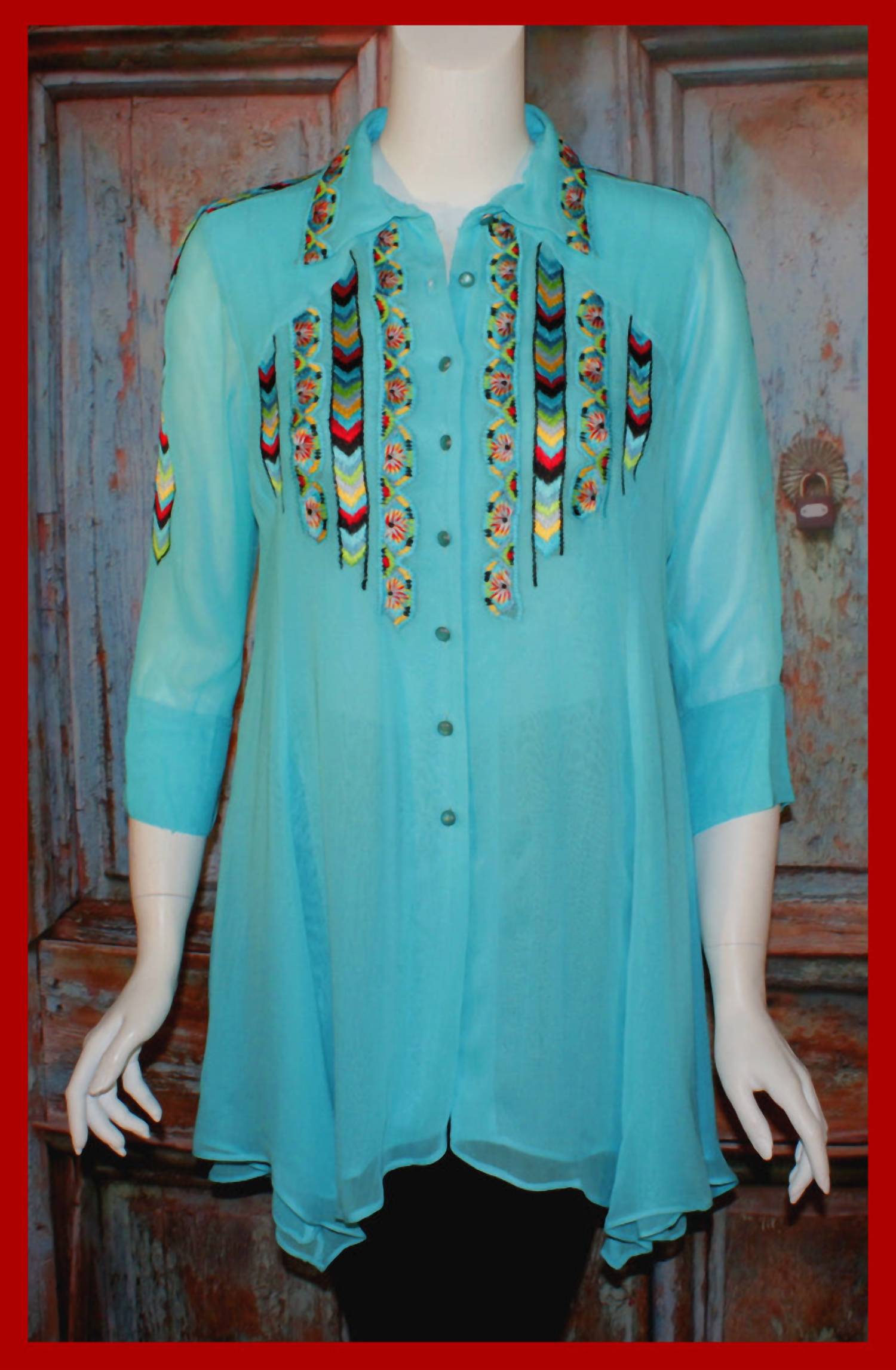 Shop Vintage Collection Women's Opal Swing Tunic In Turquoise In Blue