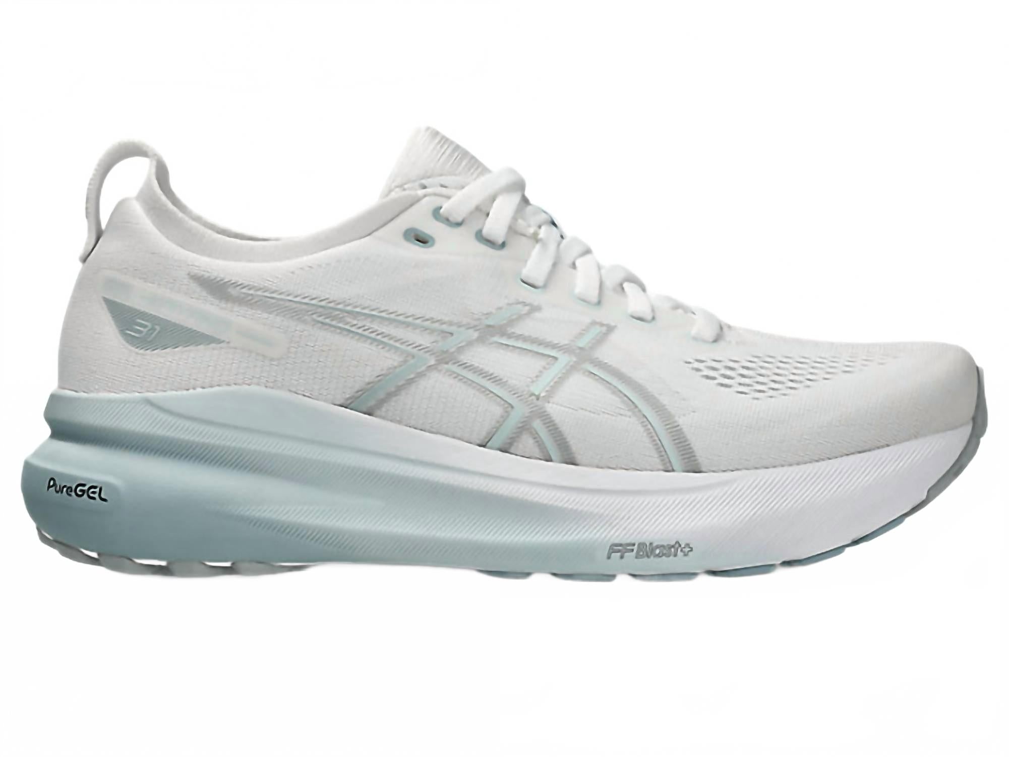 Asics Women's Gel-kayano 31 Shoes In White/dolphin Grey In Multi