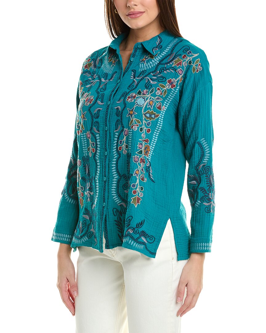 Shop Johnny Was Merrick Blouse In Blue