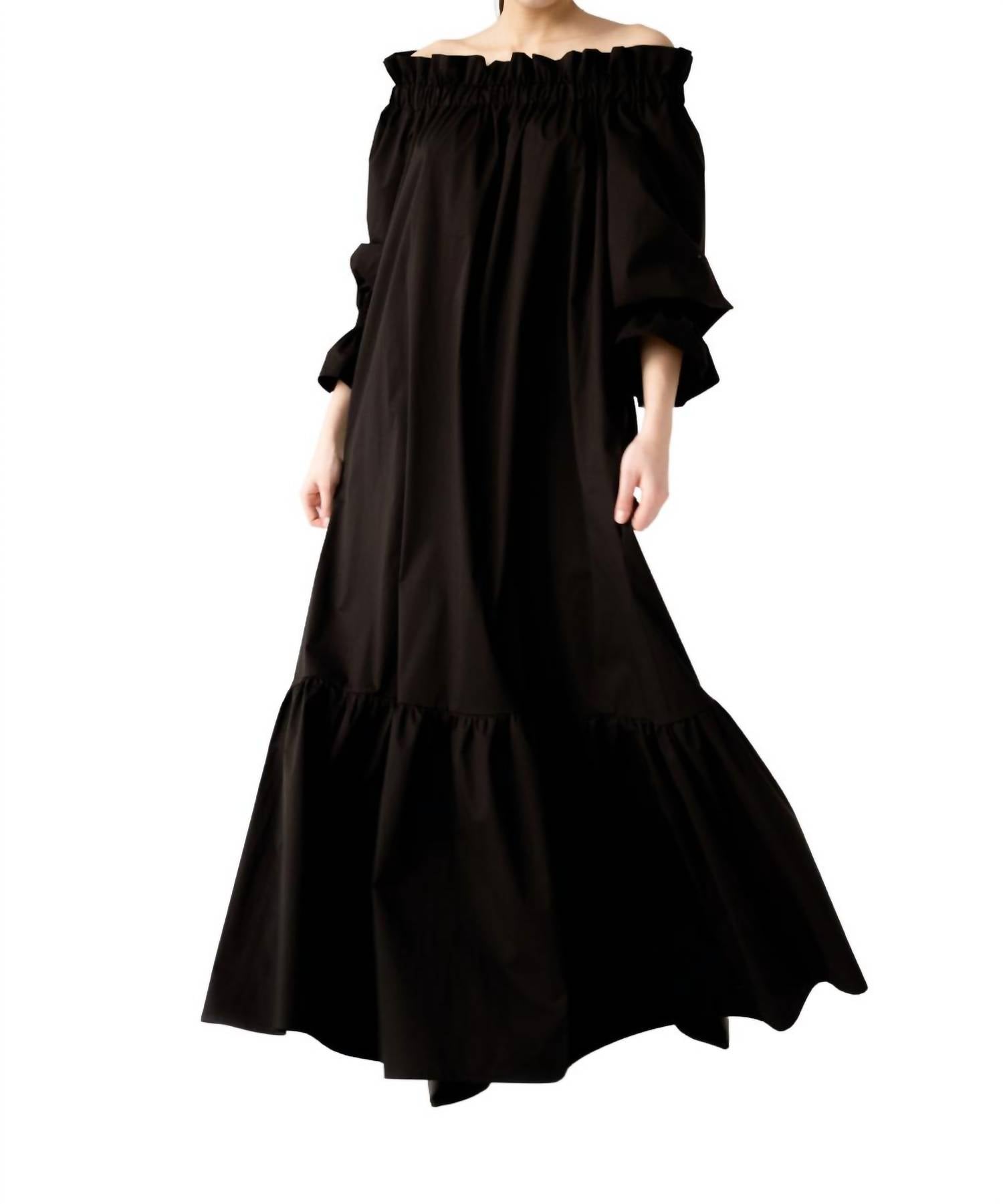 Monica Nera Esmeralda Maxi Dress In Black