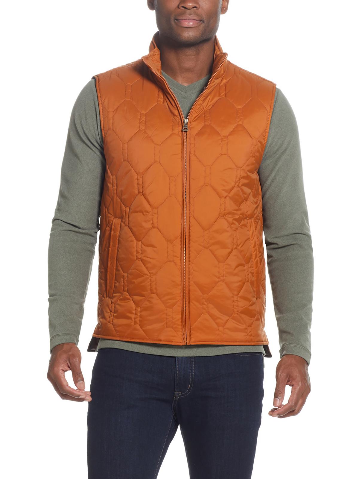 Weatherproof Vintage Mens Quilted Cold Weather Outerwear Vest In Multi