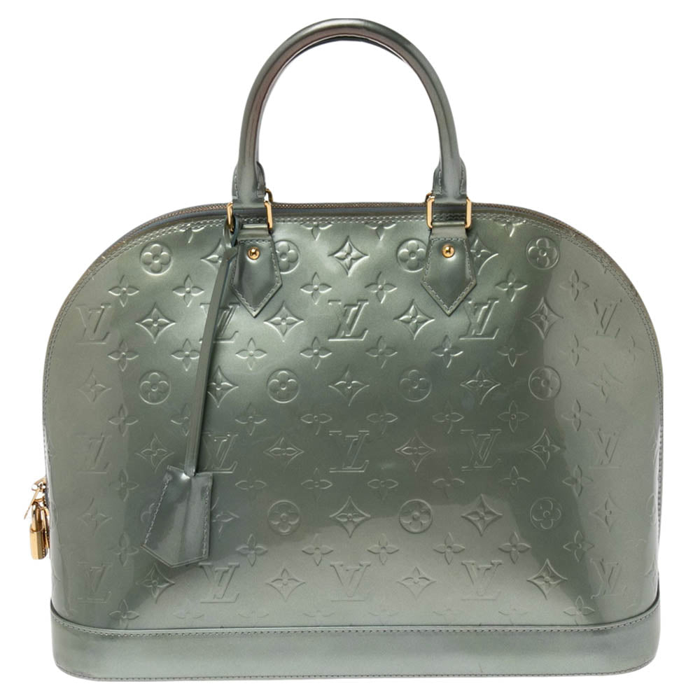 image of Louis Vuitton Givre Monogram Vernis Alma Gm Bag