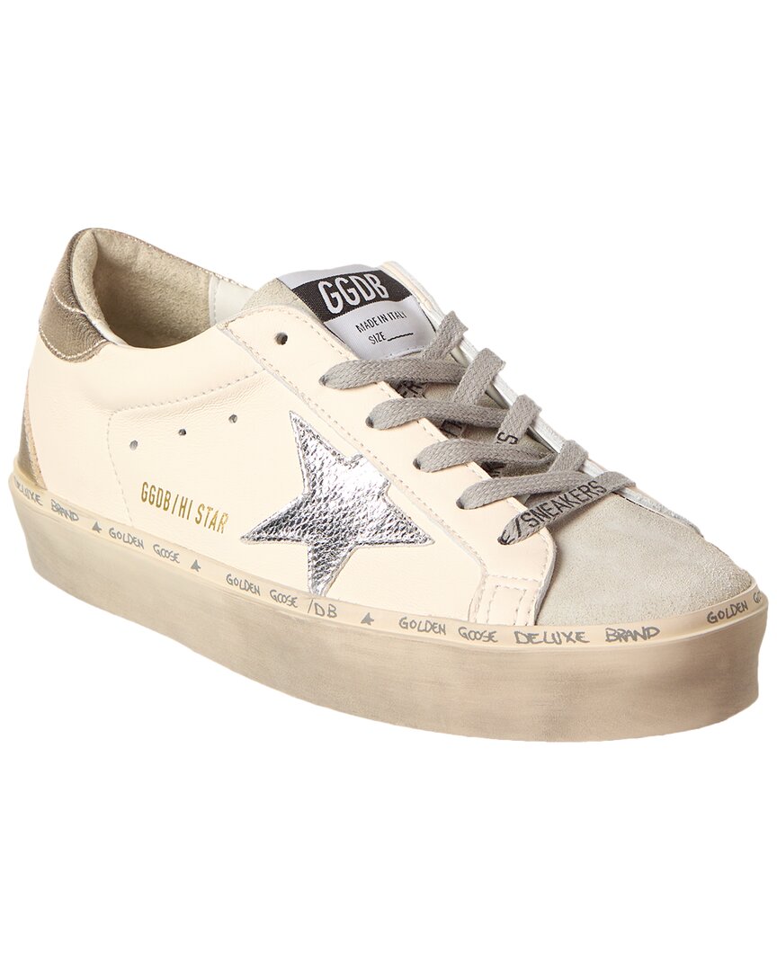 Shop Golden Goose Hi Star Leather & Suede Sneaker In White