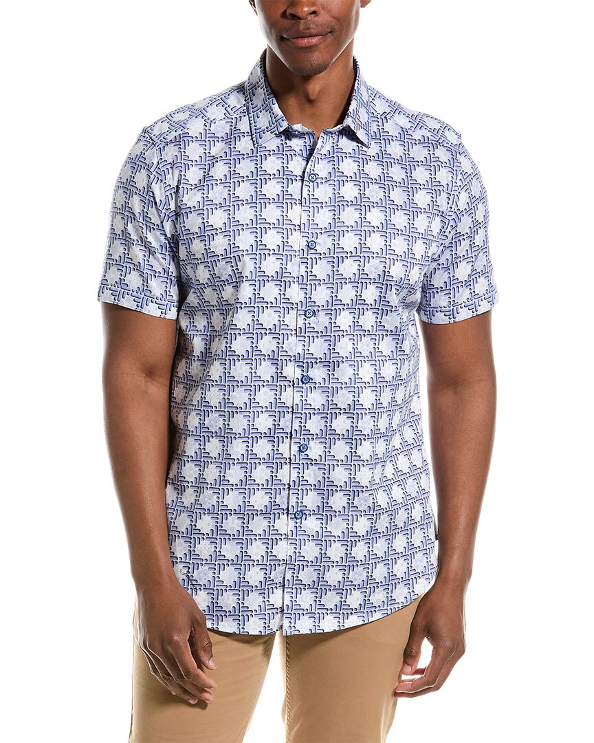 Shop Robert Graham Roalde Classic Fit Shirt In Blue