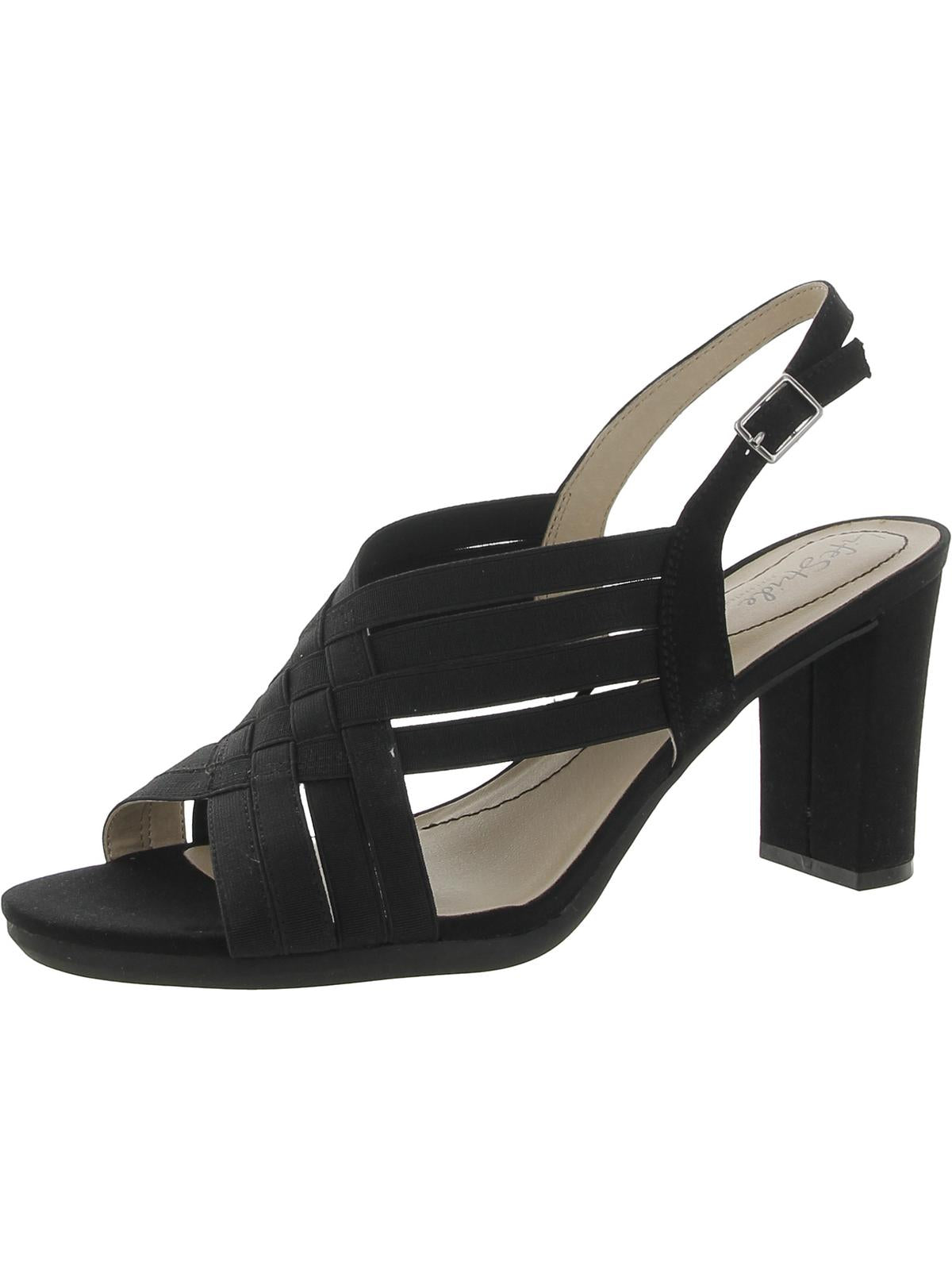 Shop Lifestride Amy Womens Solid Ankle Strap Heels In Black