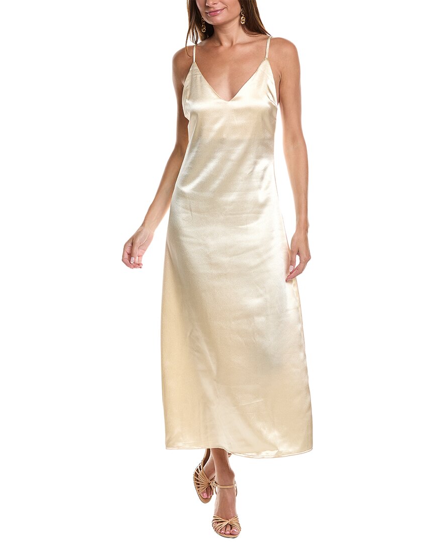 Jl Luxe Maxi Slip Dress In Gold