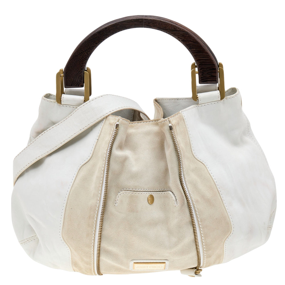 image of Jimmy Choo  Leather And Suede Maia Hobo