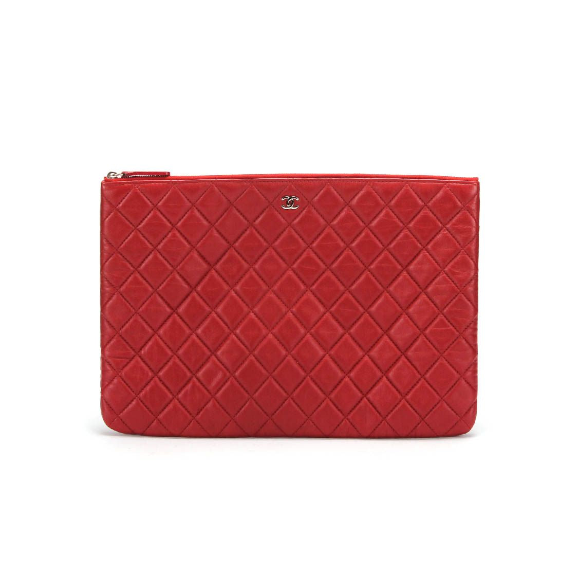 Image of Chanel Second Bag Clutch Bag in Red