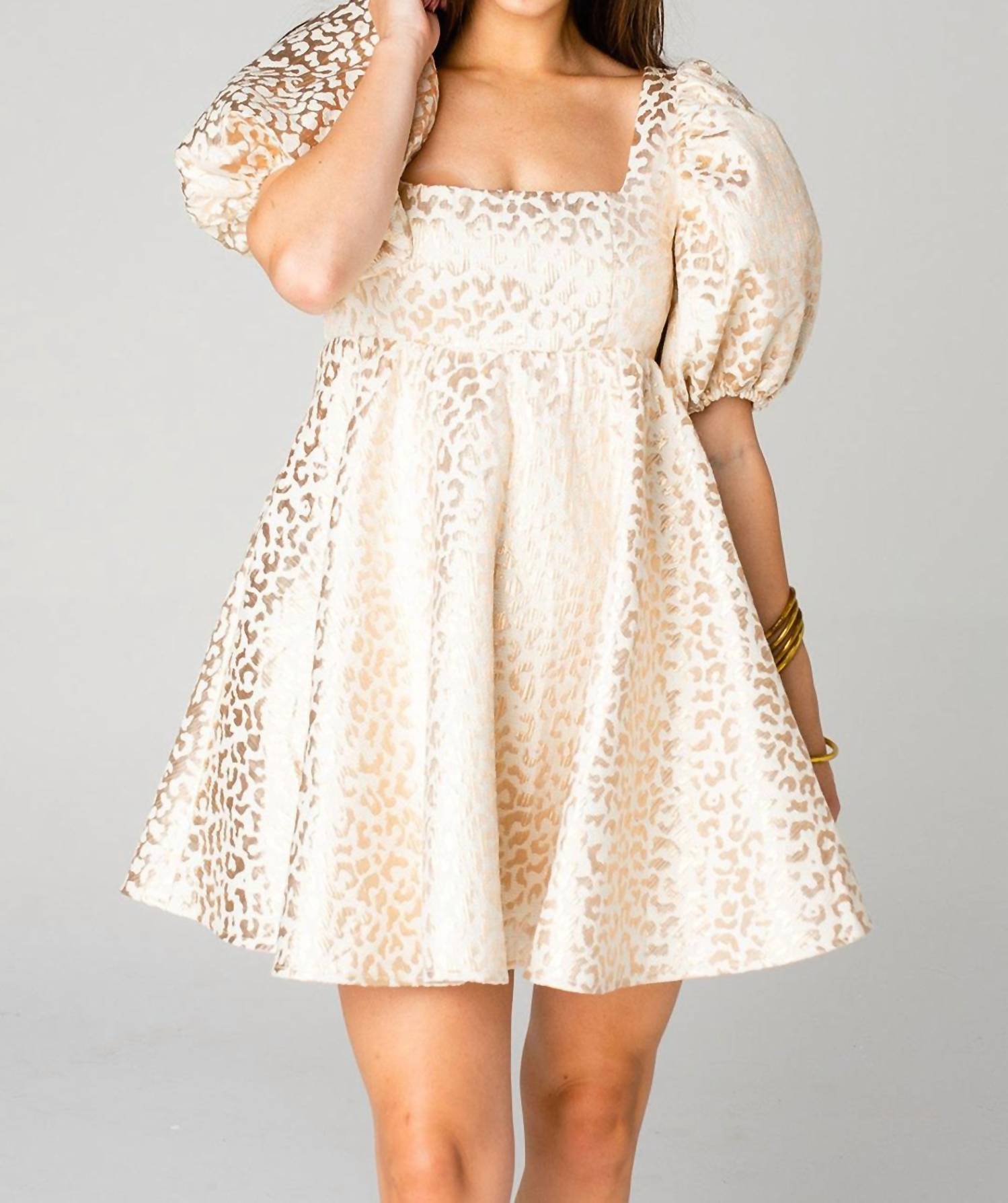 Shop Buddylove The Lyla Dress In Goldie In White