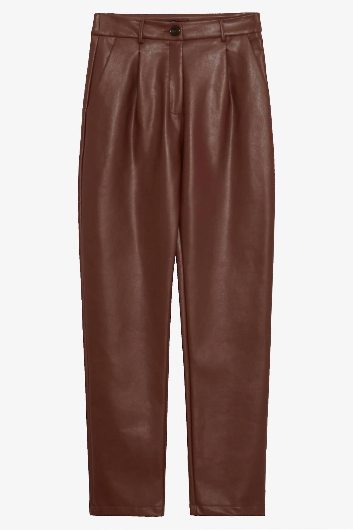 Shop Deluc Cataro Cigarette Pant In Dark Chocolate In Brown