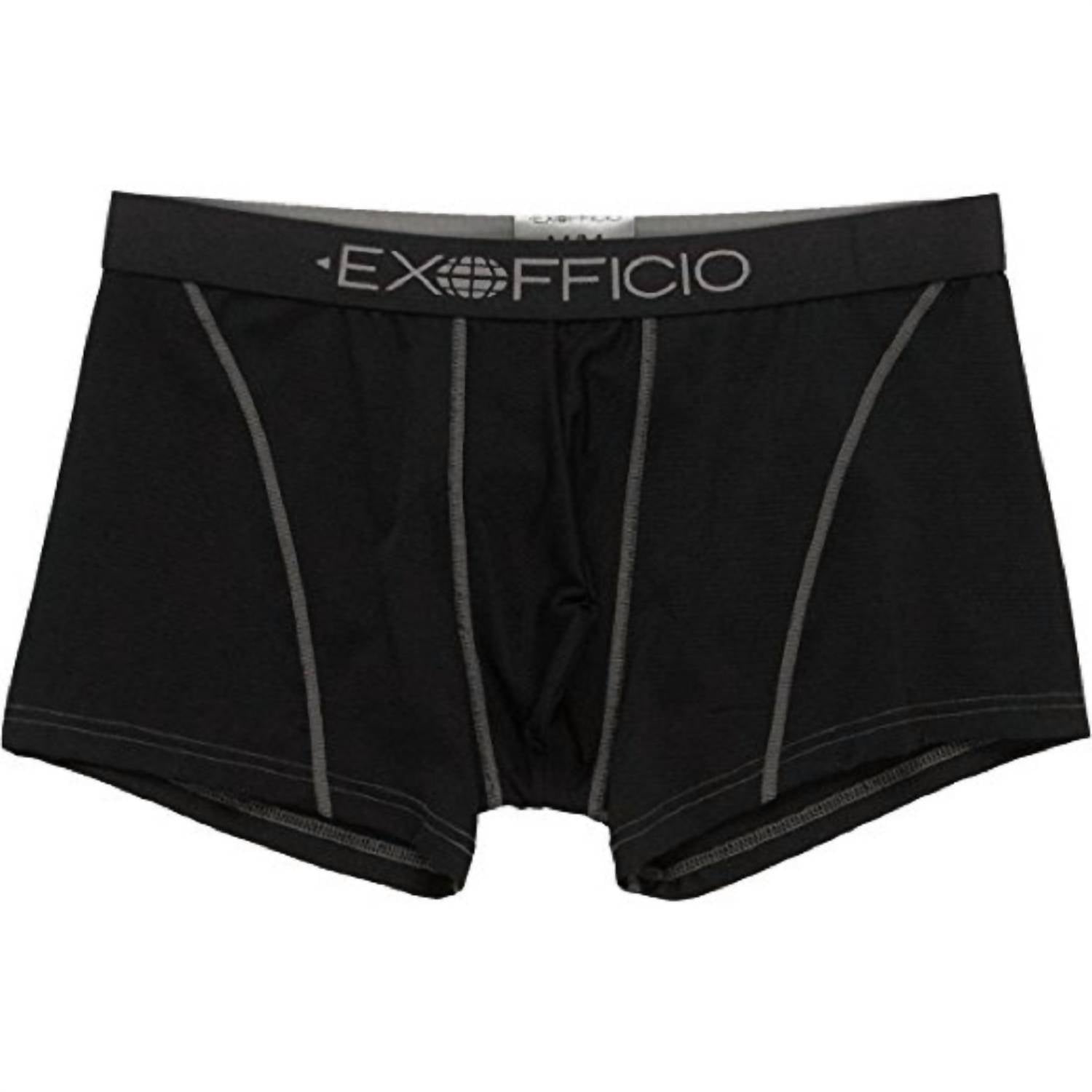 Exofficio Men's Give-n-go Sport Mesh Boxer Brief In Solid Black