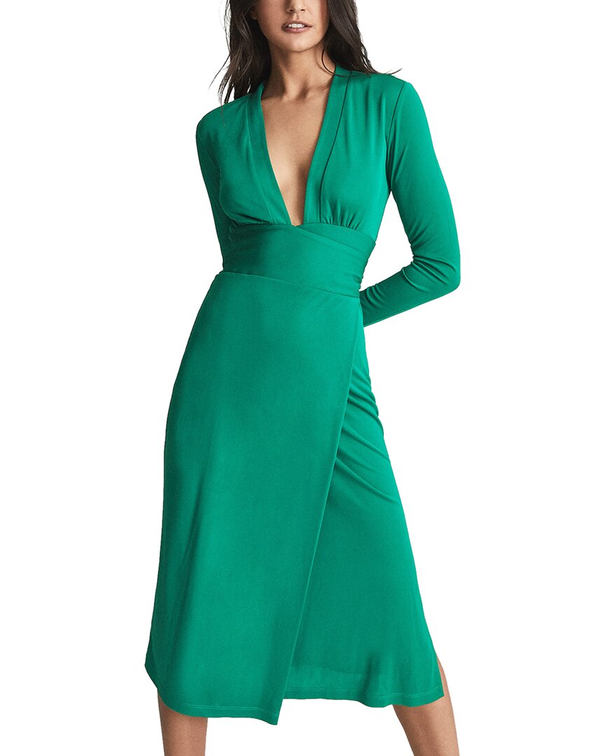 Reiss Rosie Midi Dress In Green