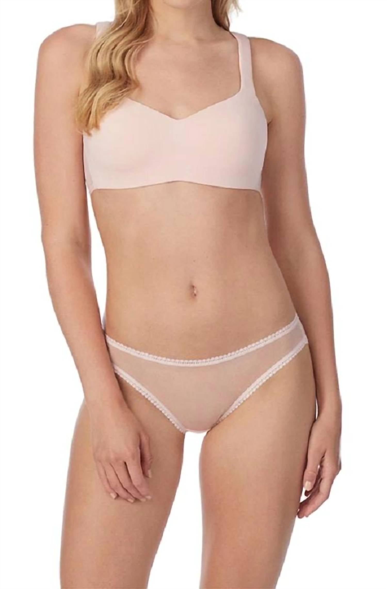 Shop On Gossamer Sleek Invisible Scoopneck Bra In Blush In Gold