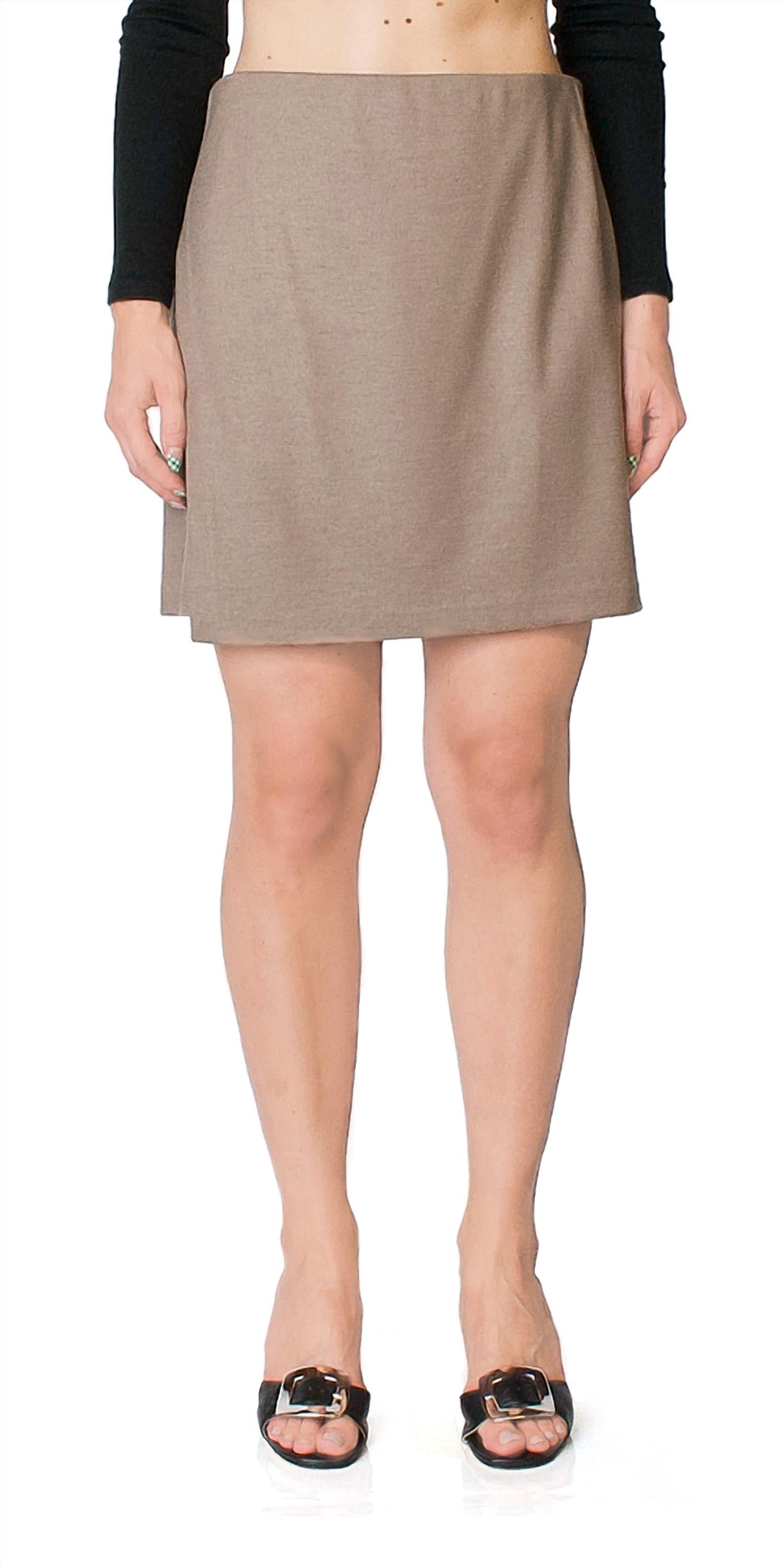 Shop Vince Asymmetric Paneled Skirt In Birch In Beige