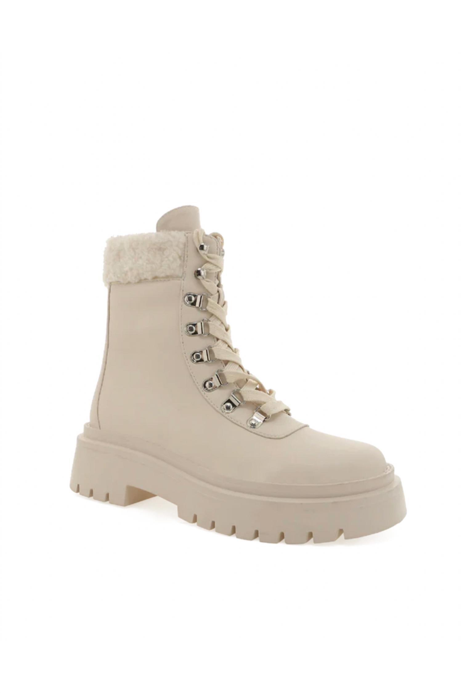 Billini Women's The Ferria Sherling Boot In Cream In White