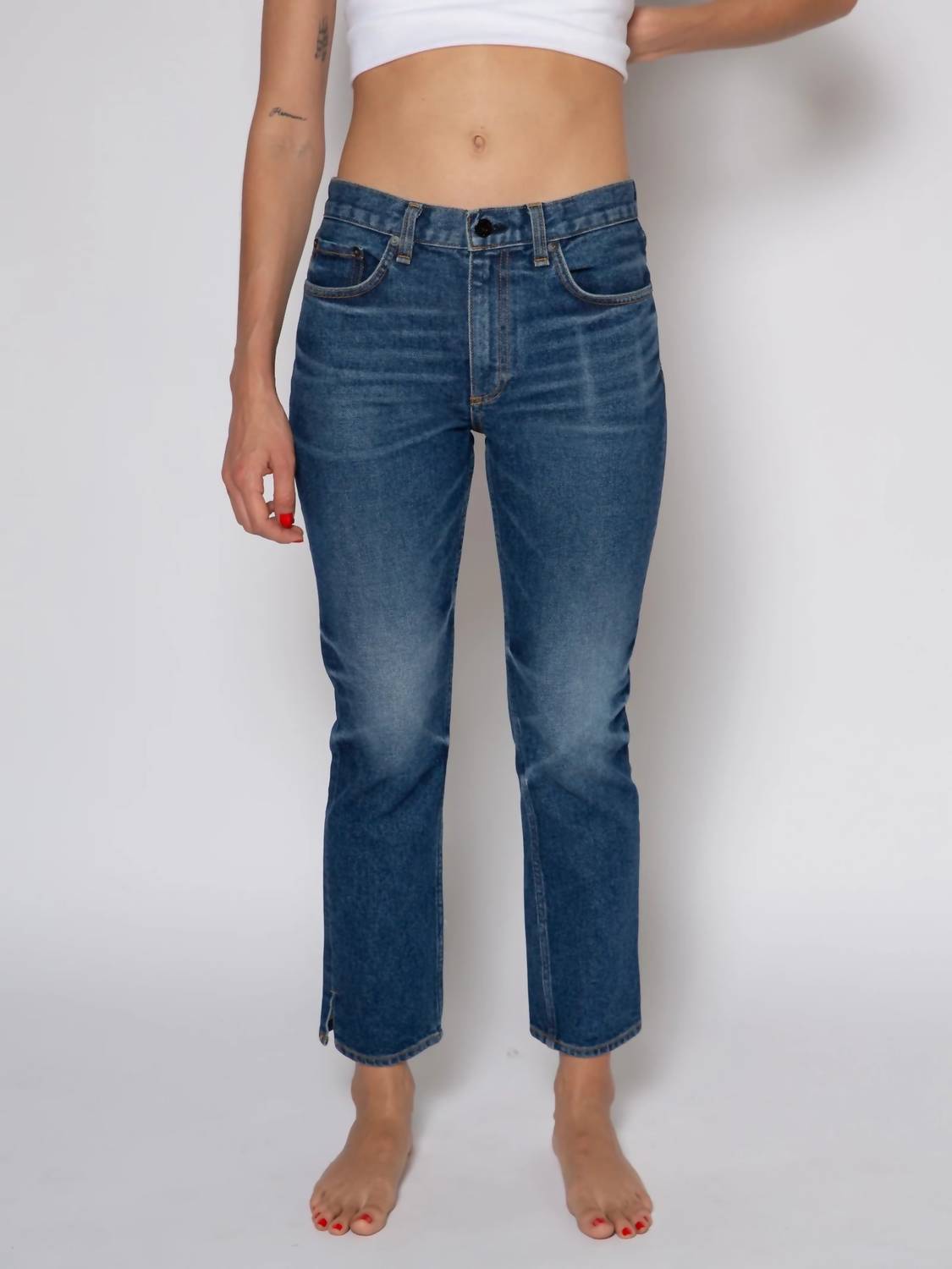Askk Ny Women's Mid Rise Straight Jeans In Resin In Multi
