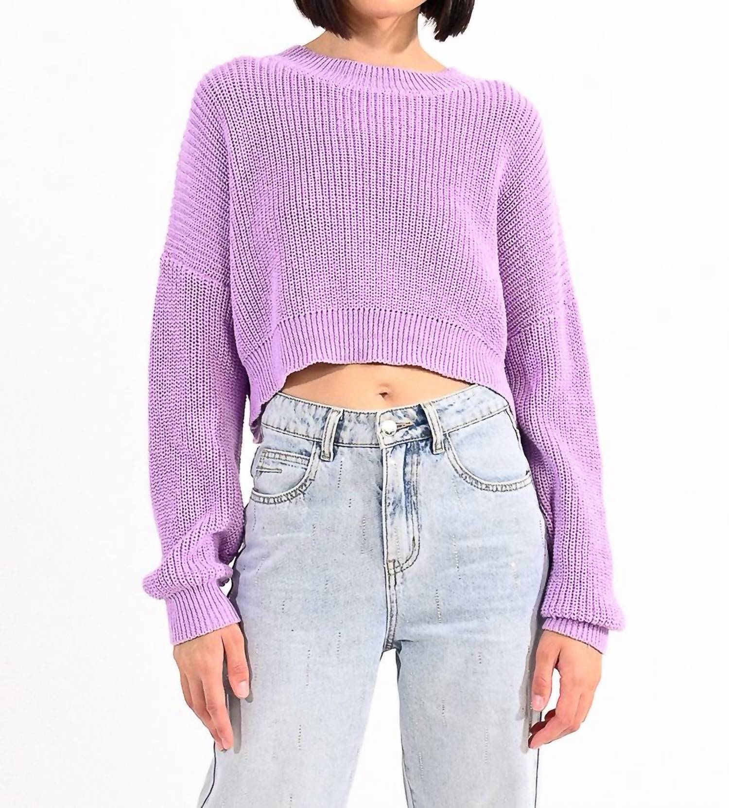 Molly Bracken Knit Sweater In Lilac In Purple