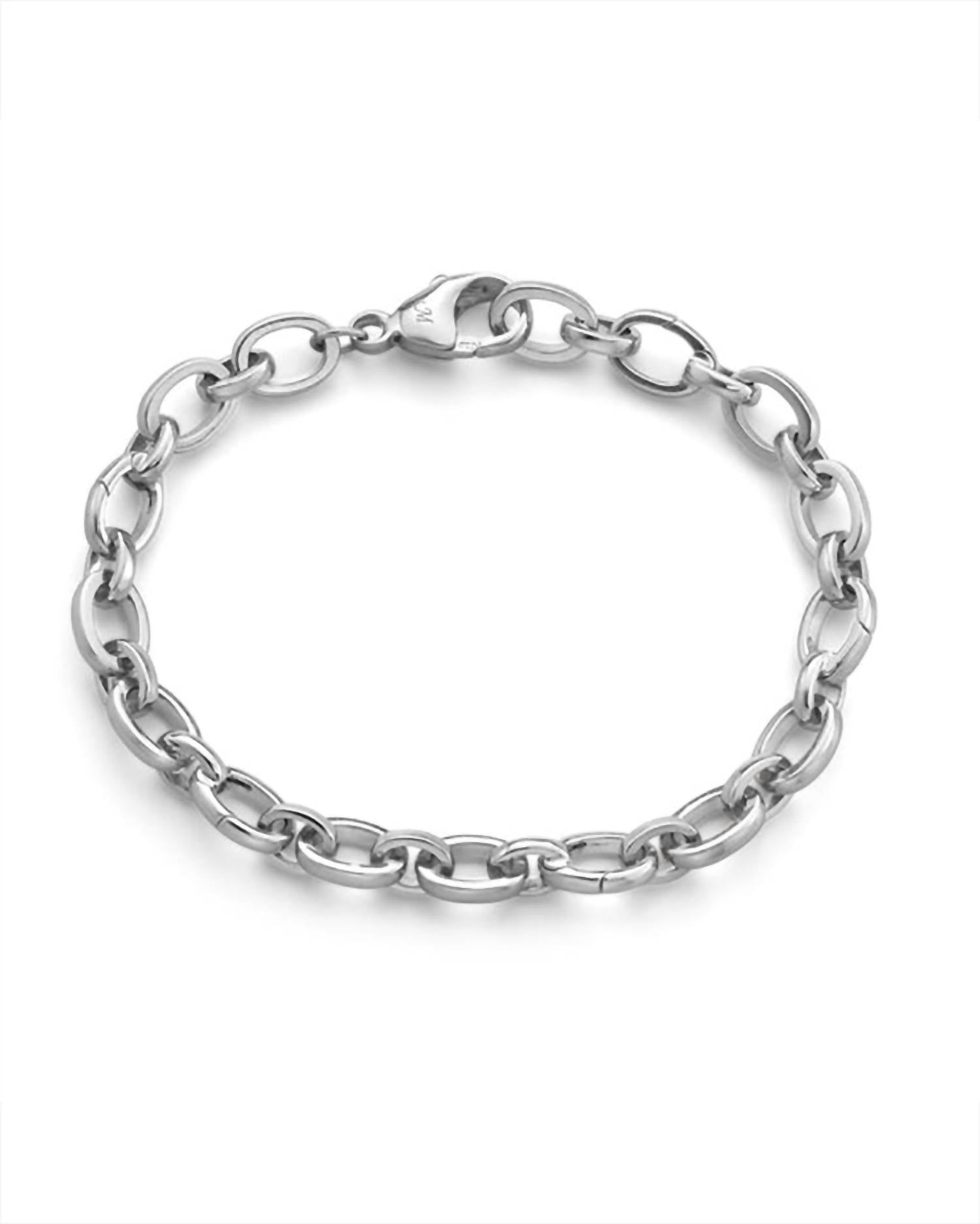 Monica Rich Kosann Women's "audrey" Link Charm Bracelet In Sterling Silver In Metallic