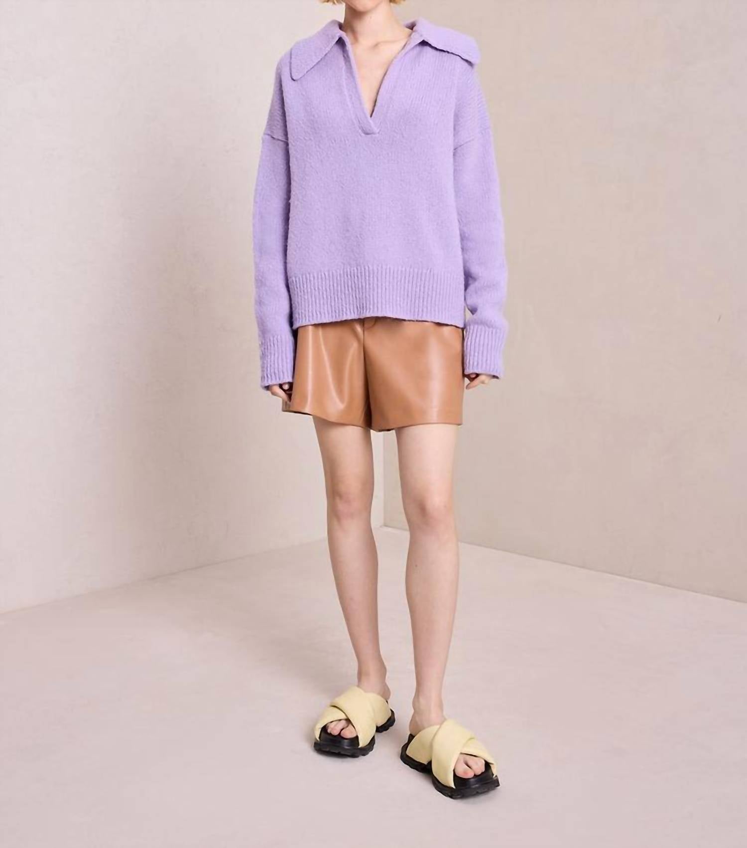 A.l.c Landon Wool Pullover Sweater In Lilac In Purple