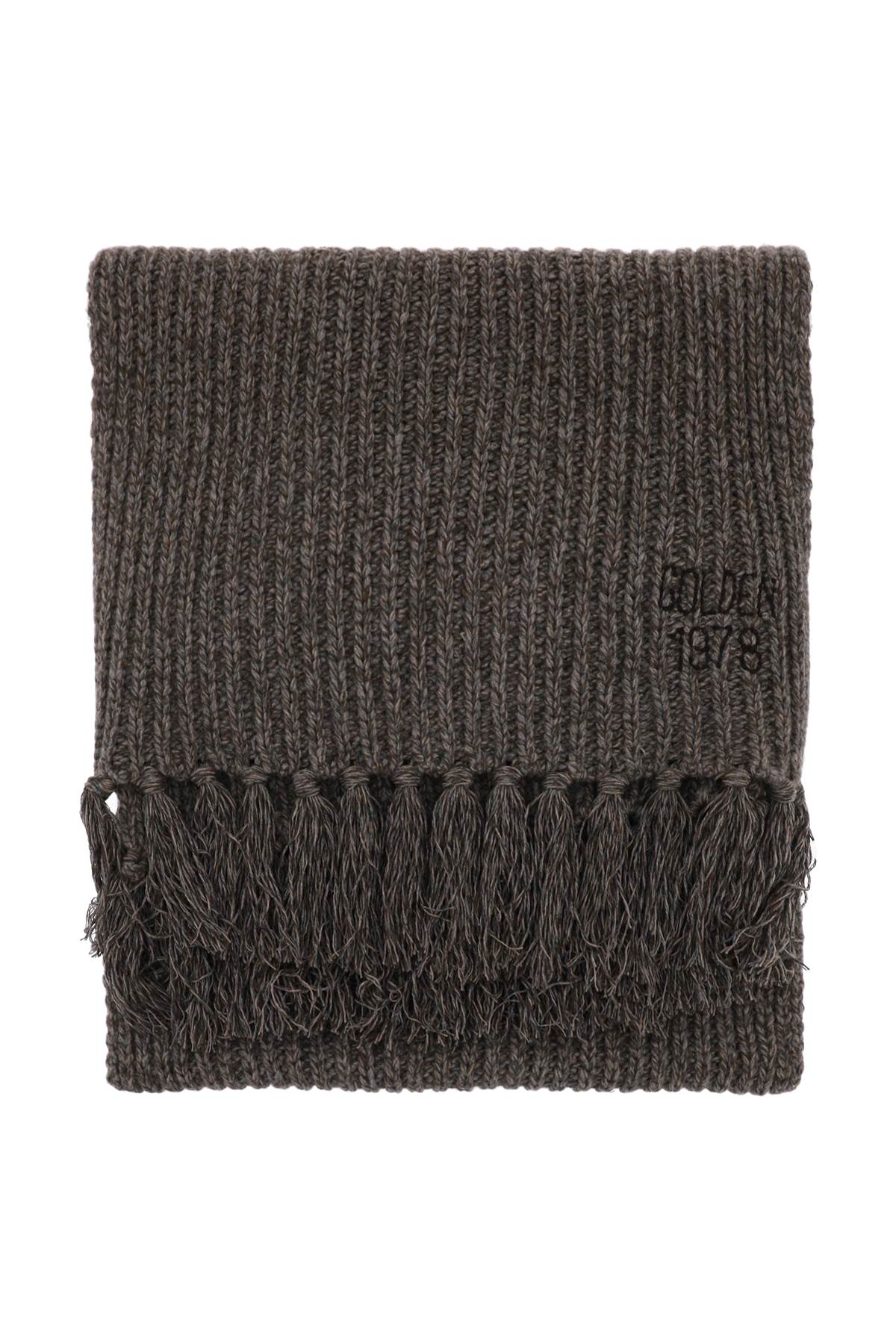 Golden Goose Journey Wool And Cashmere Scarf In Metallic