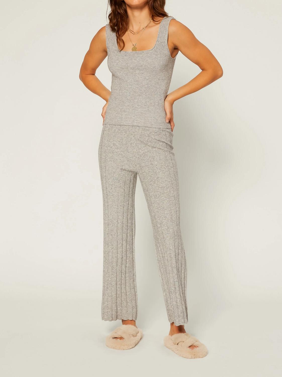 Shop Current Air Sweater Knit Pants In Grey Melange