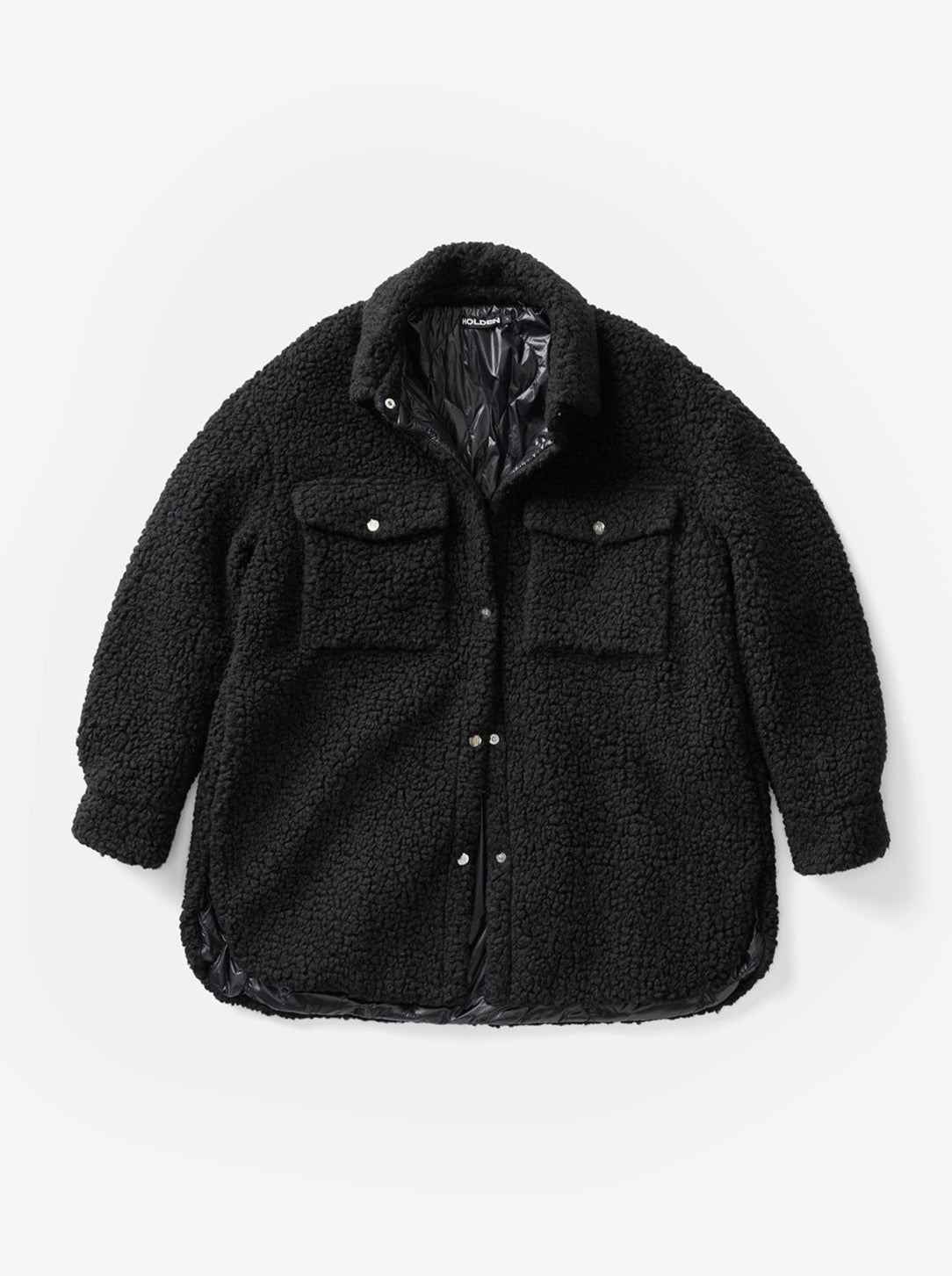 Shop Holden W Padded Wool Sherpa Jacket - Black