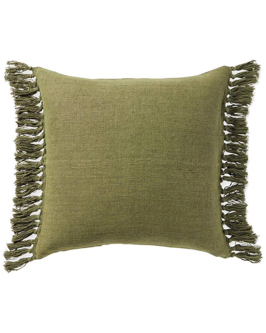 Serena & Lily Mendocino Linen Pillow Cover In Brown