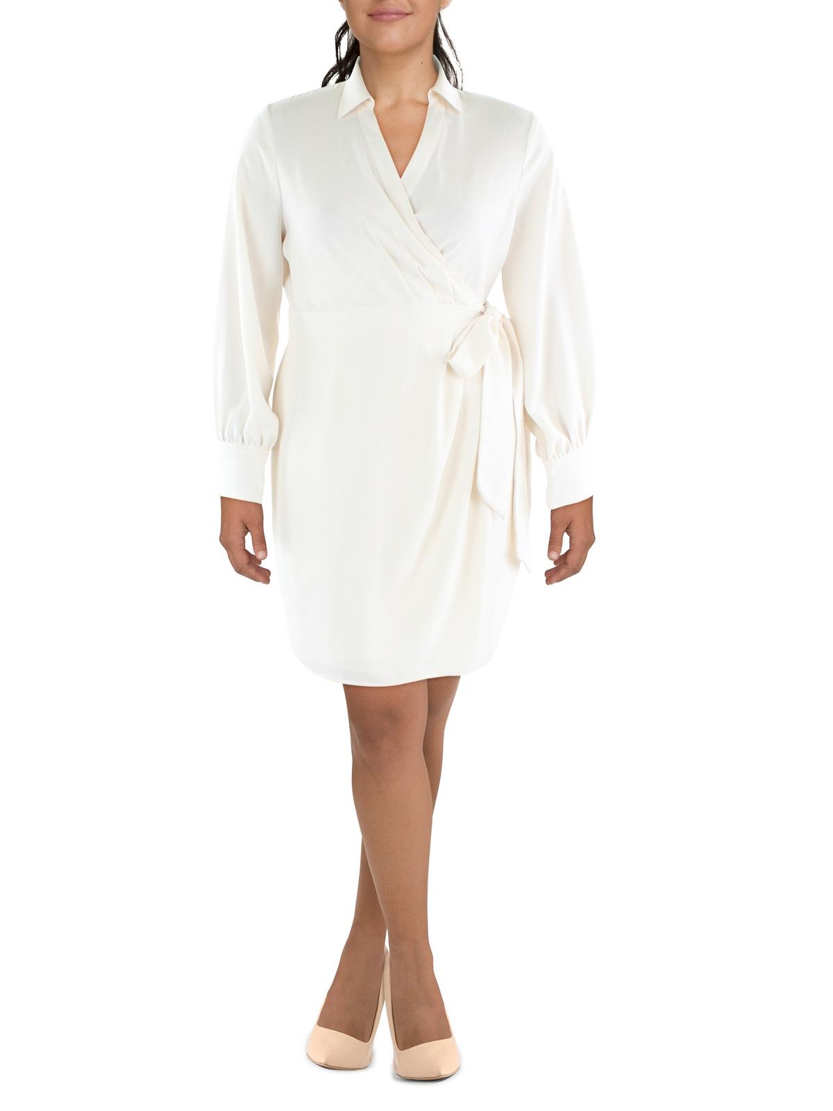 Lauren Ralph Lauren Womens Collared Short Wrap Dress In Multi